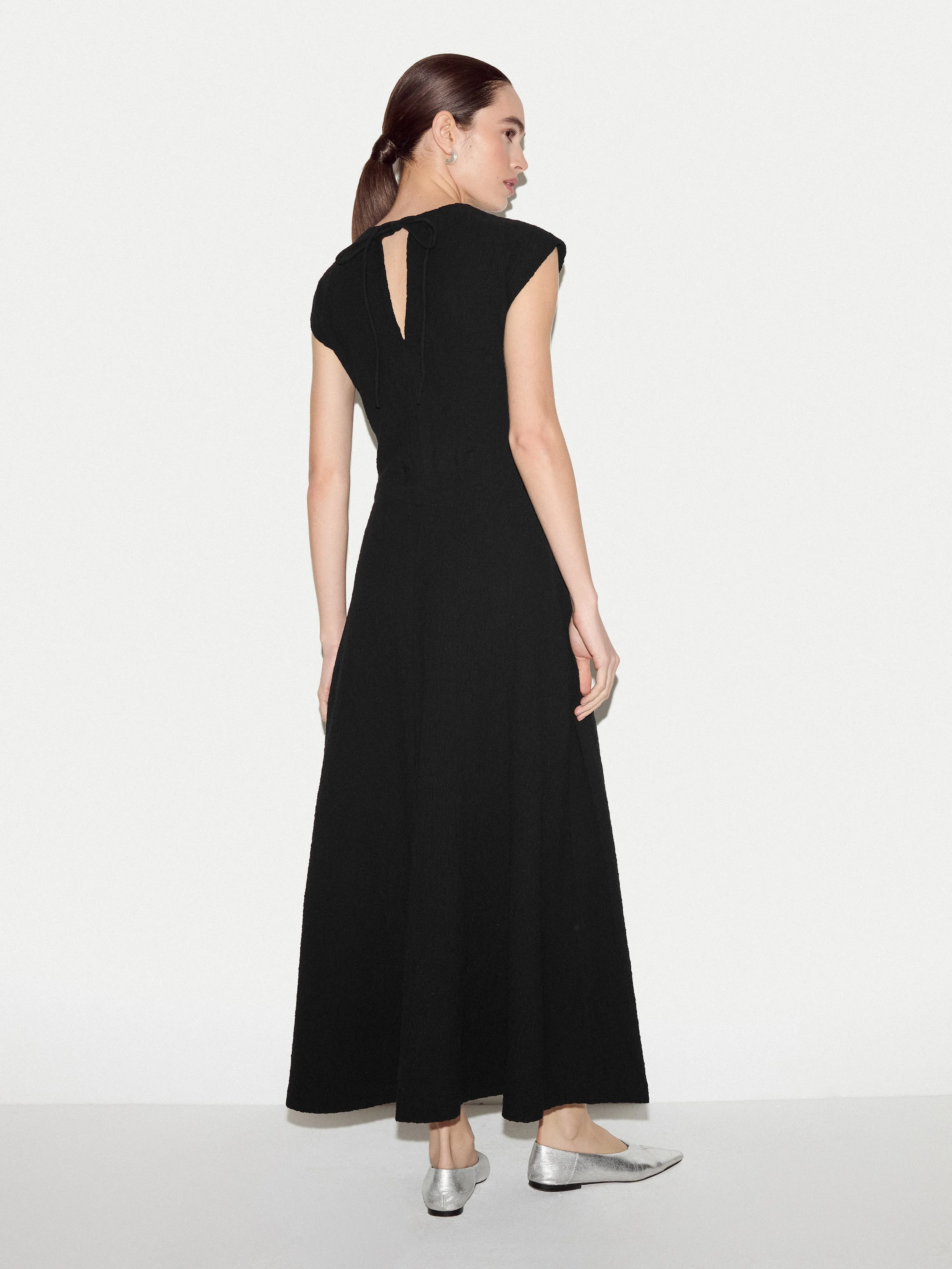 Crinkle Cotton Dress | Black sold by Jigsaw product image thumbnail 5