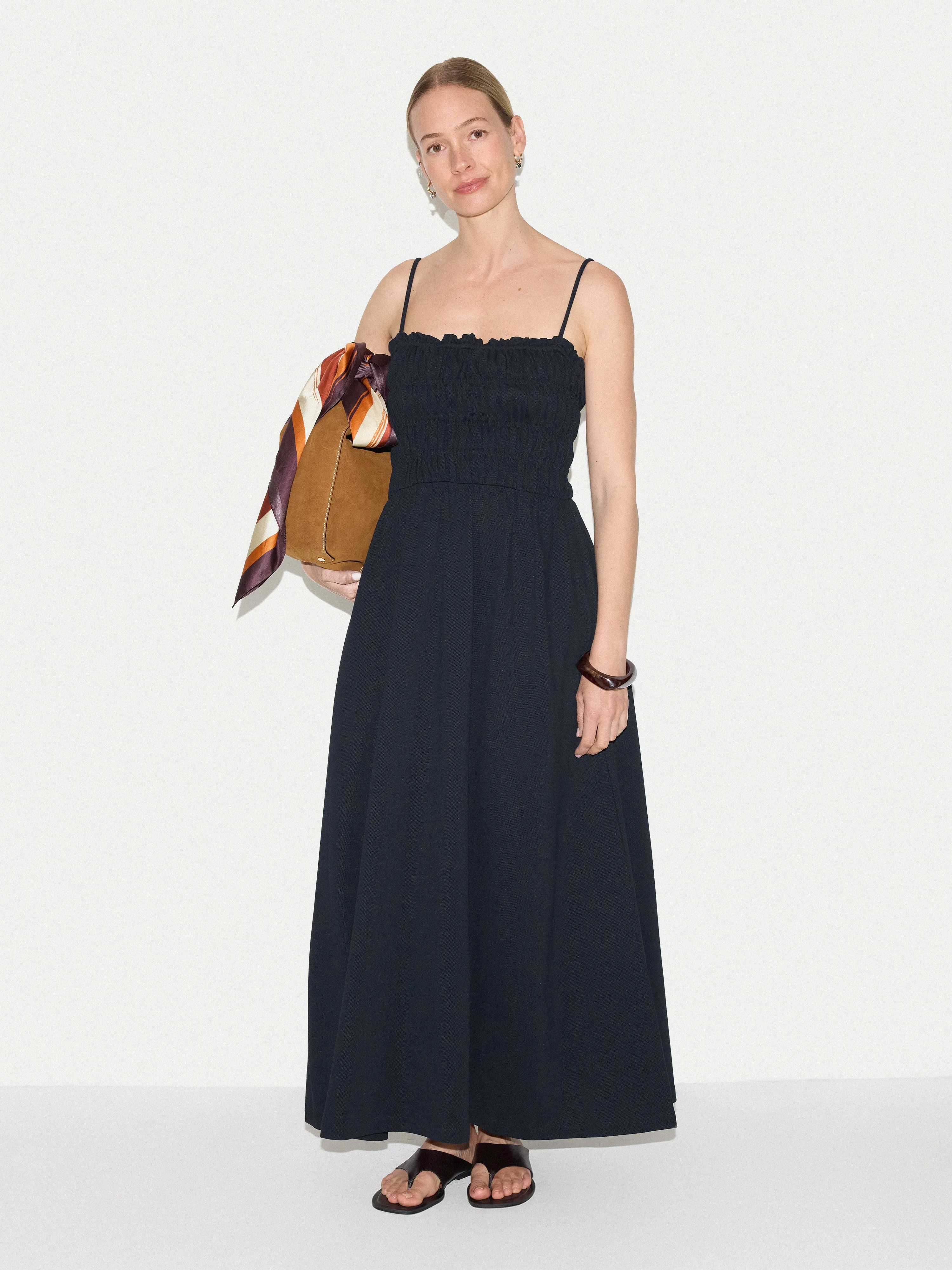Cotton Pique Sundress | Navy sold by Jigsaw product image thumbnail 4