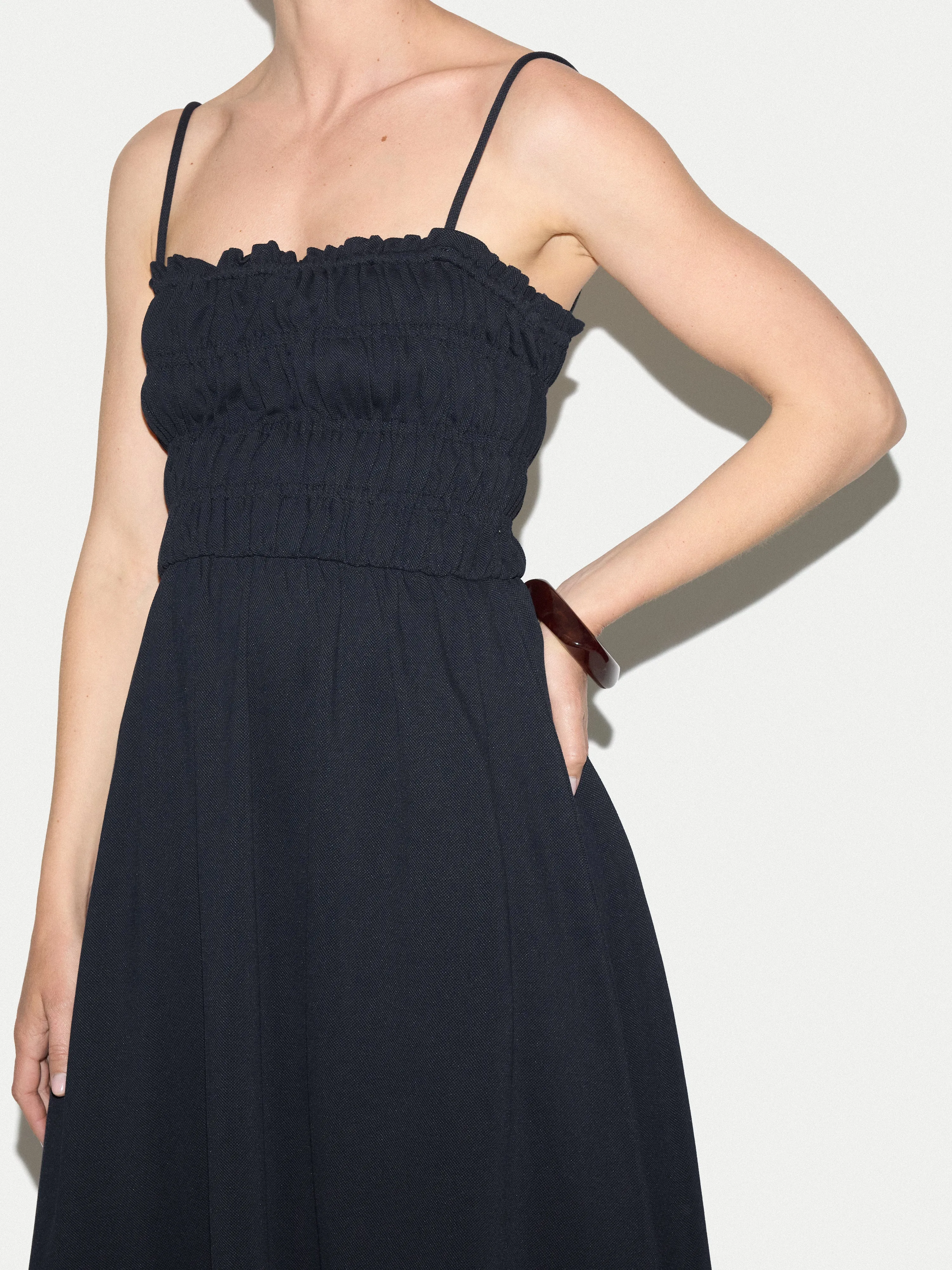 Cotton Pique Sundress | Navy sold by Jigsaw product image thumbnail 5