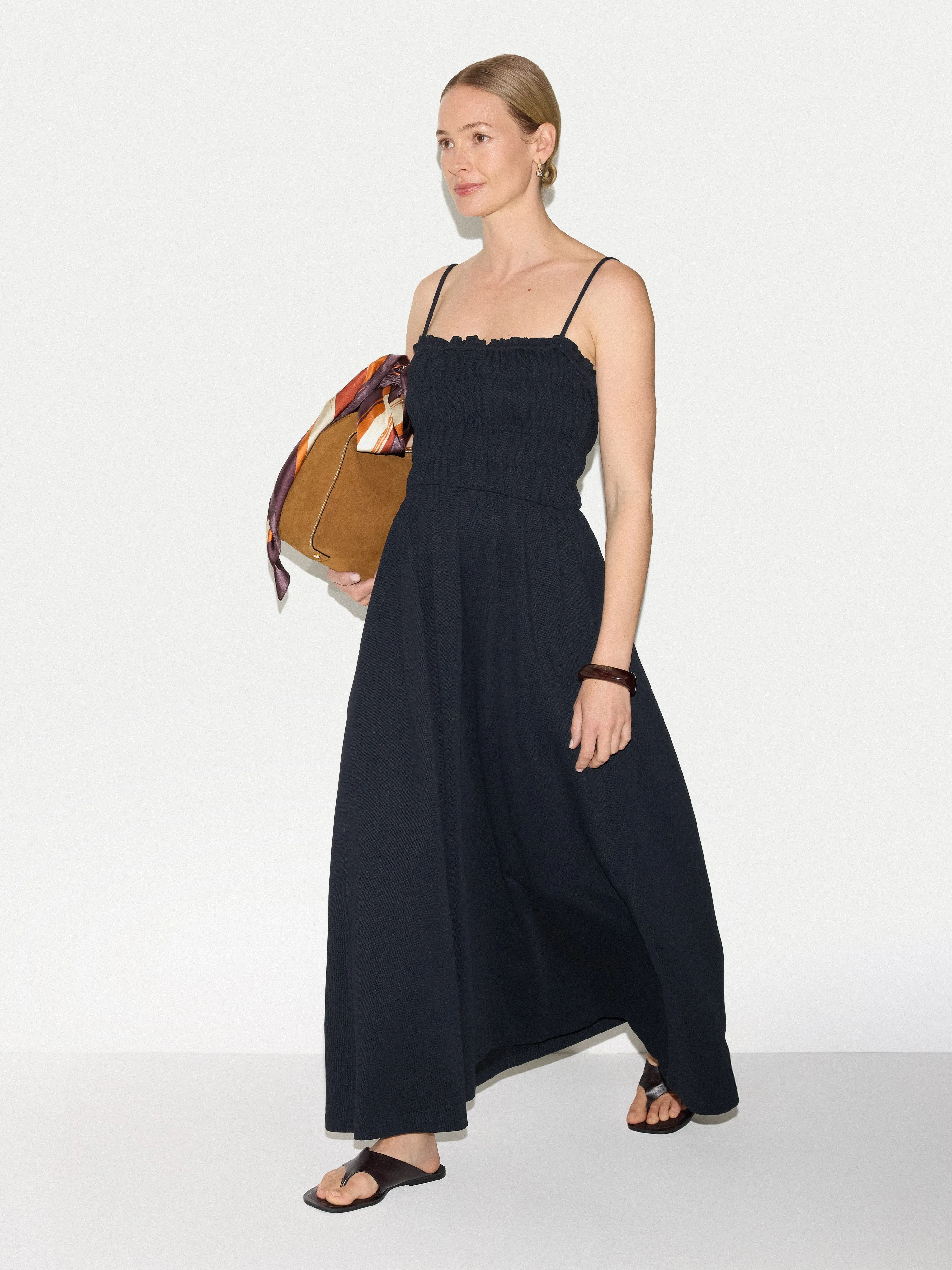 Cotton Pique Sundress | Navy sold by Jigsaw product image thumbnail 2