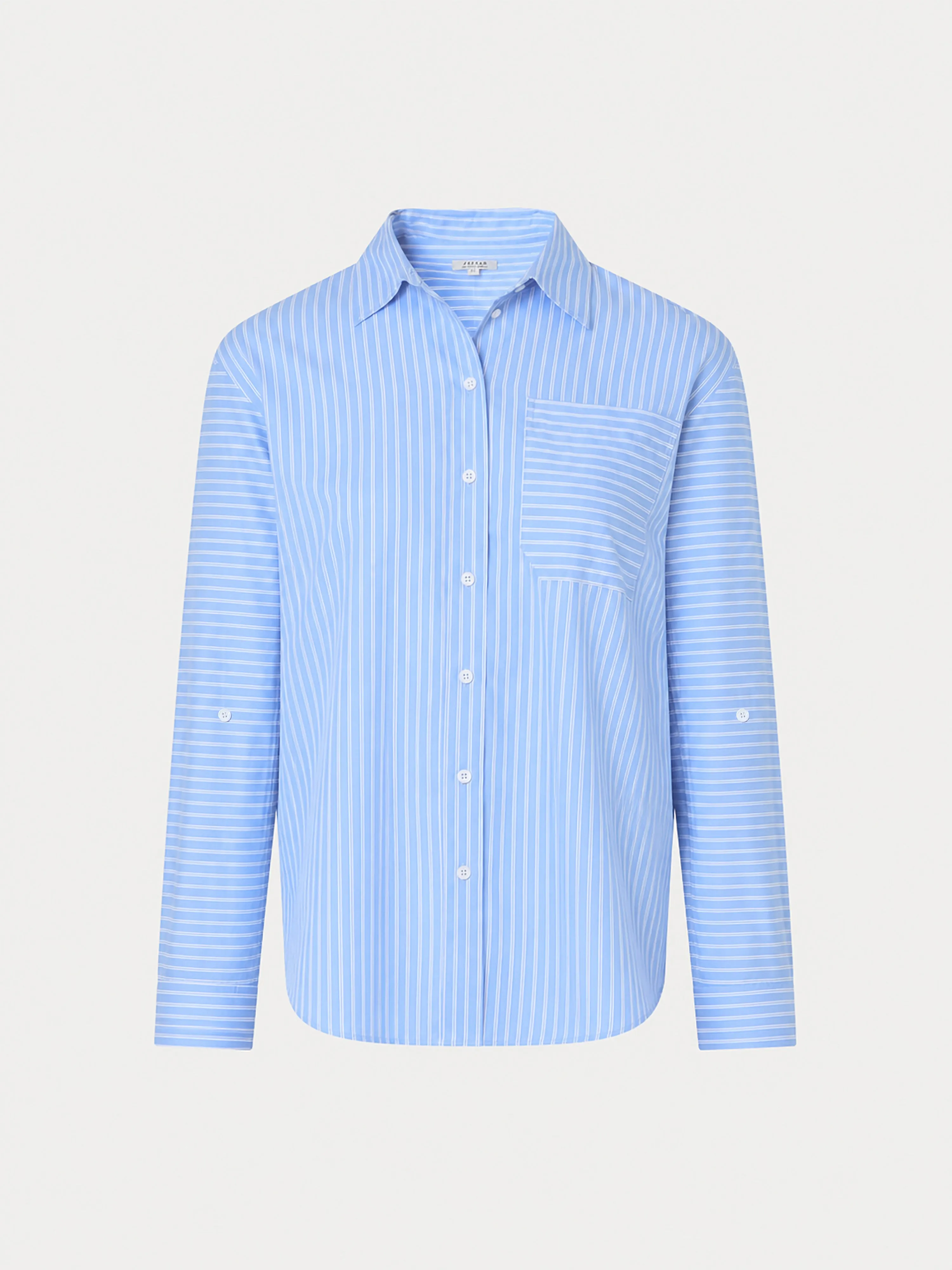 Oversized Cotton Stripe Shirt | Blue sold by Jigsaw product image thumbnail 5