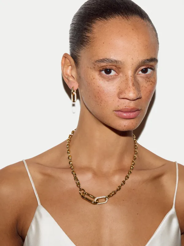 Pave Chain Necklace | Gold made by Jigsaw