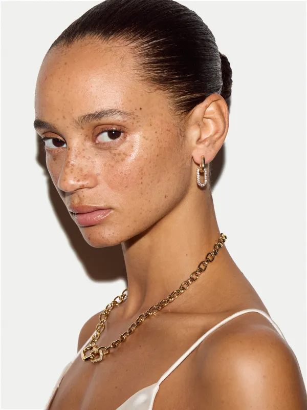 Pave Drop Earring | Gold made by Jigsaw