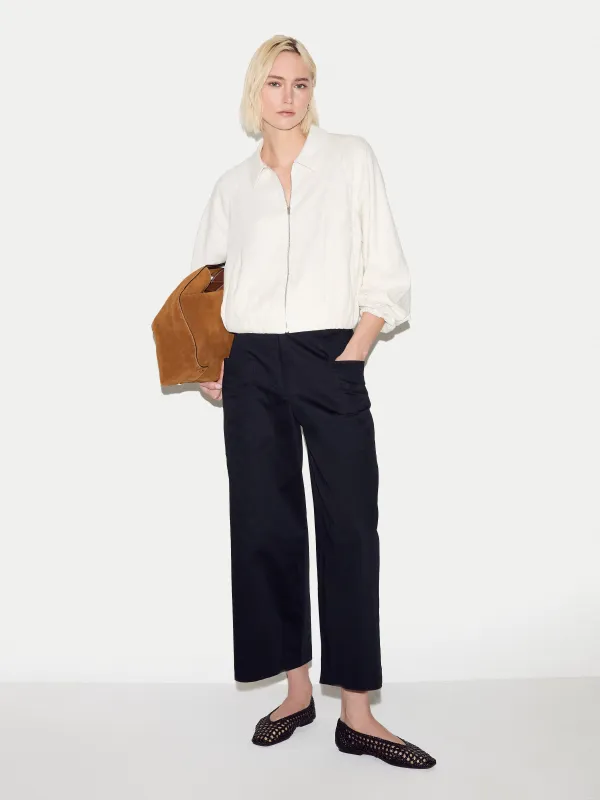 Cotton High Waisted Trouser | Black made by Jigsaw