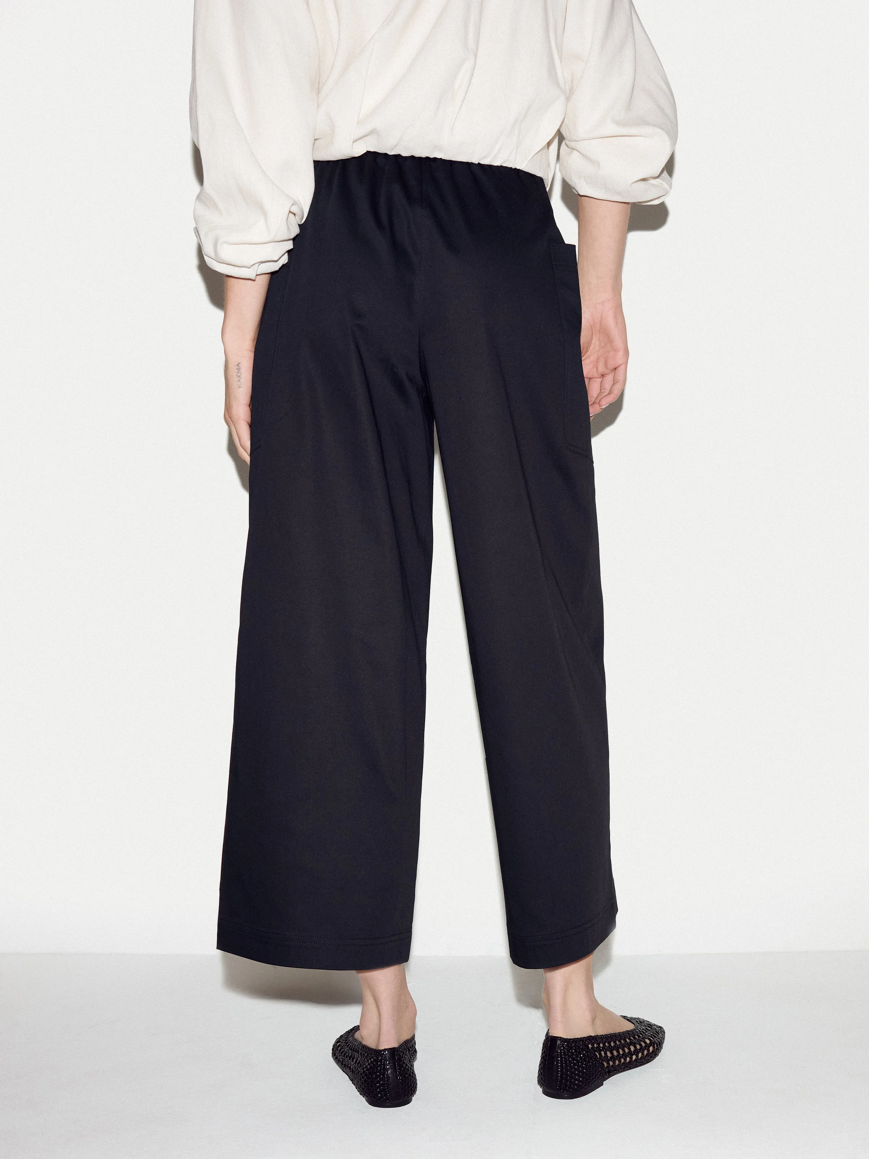 Cotton High Waisted Trouser | Black sold by Jigsaw product image thumbnail 3