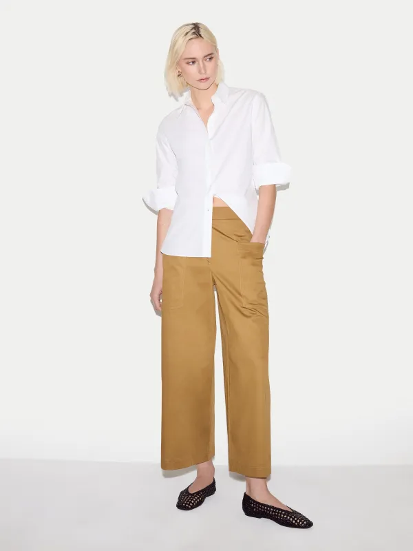 Cotton High Waisted Trouser | Brown made by Jigsaw