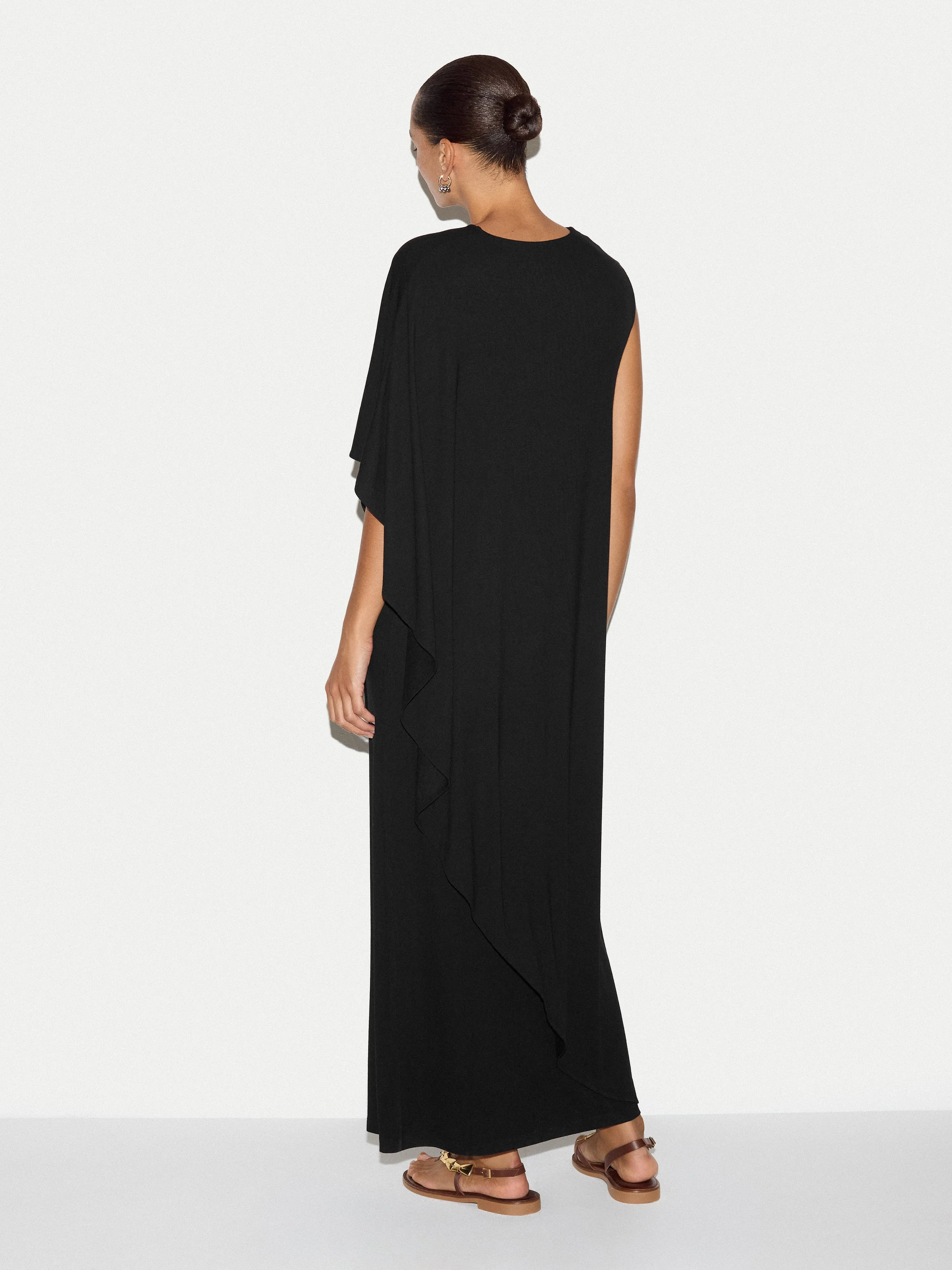 Jersey Cape Dress | Black sold by Jigsaw product image thumbnail 4