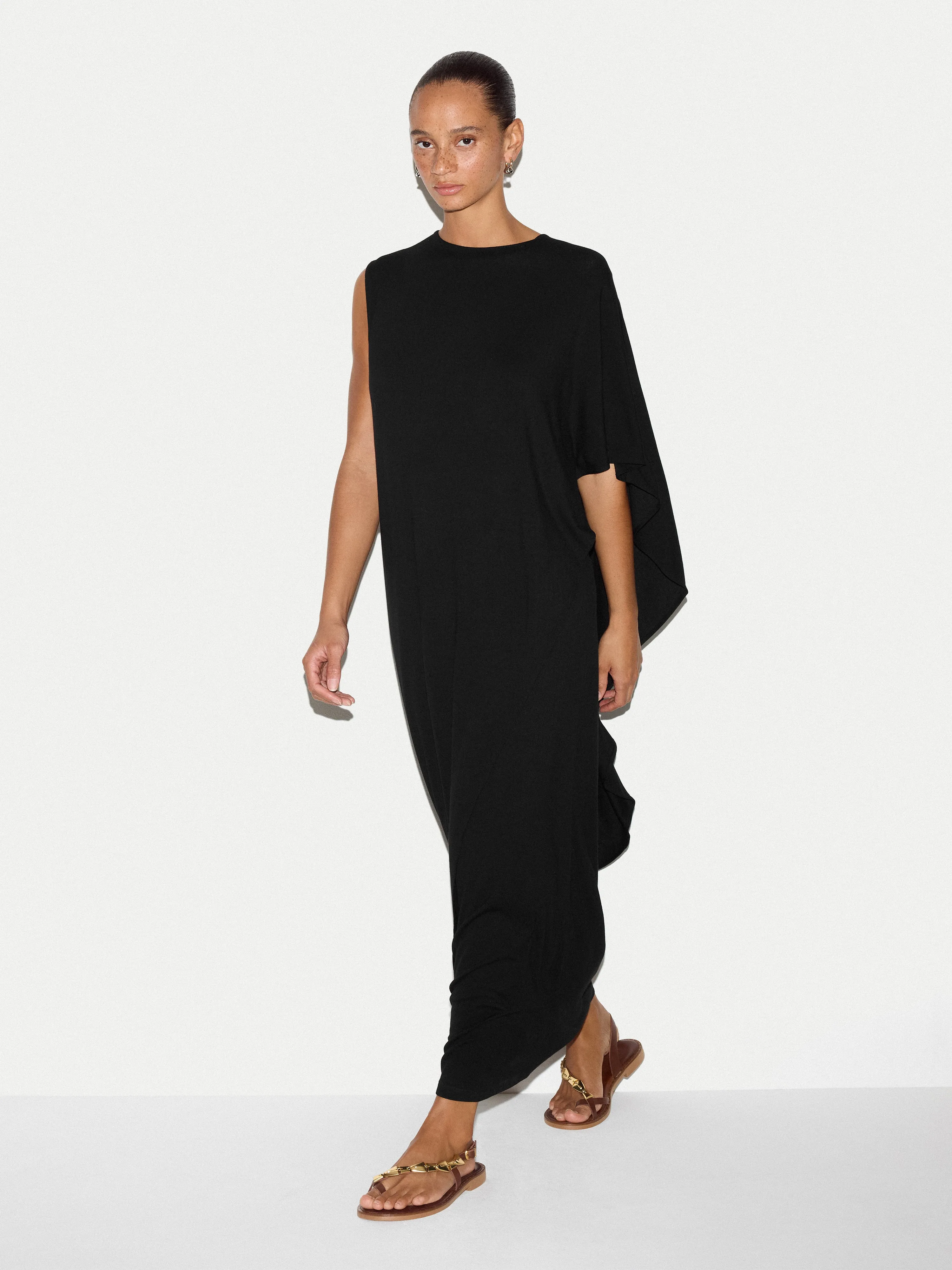 Jersey Cape Dress | Black sold by Jigsaw product image thumbnail 3