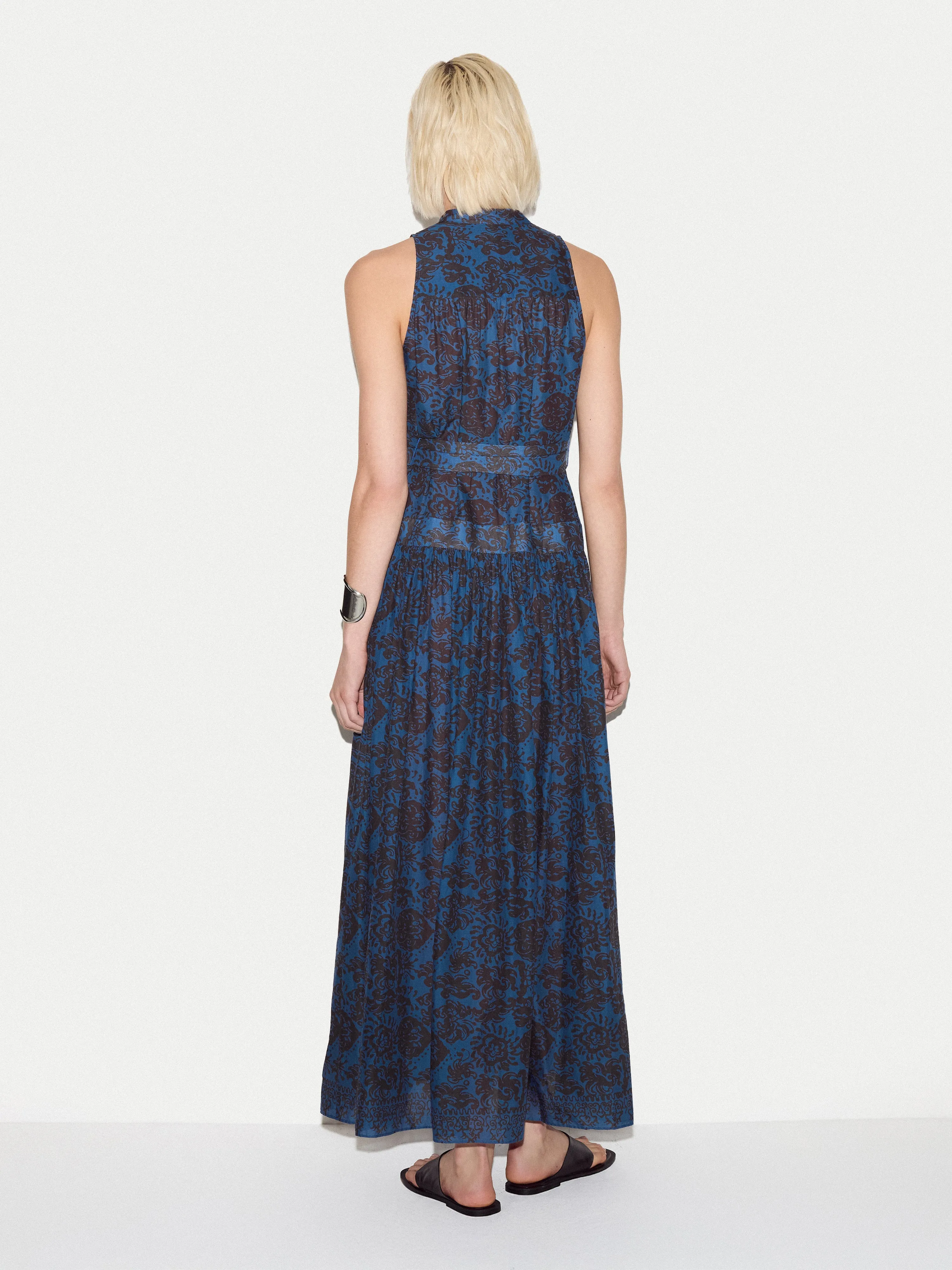 Batik Cotton Maxi Dress | Blue sold by Jigsaw product image thumbnail 5