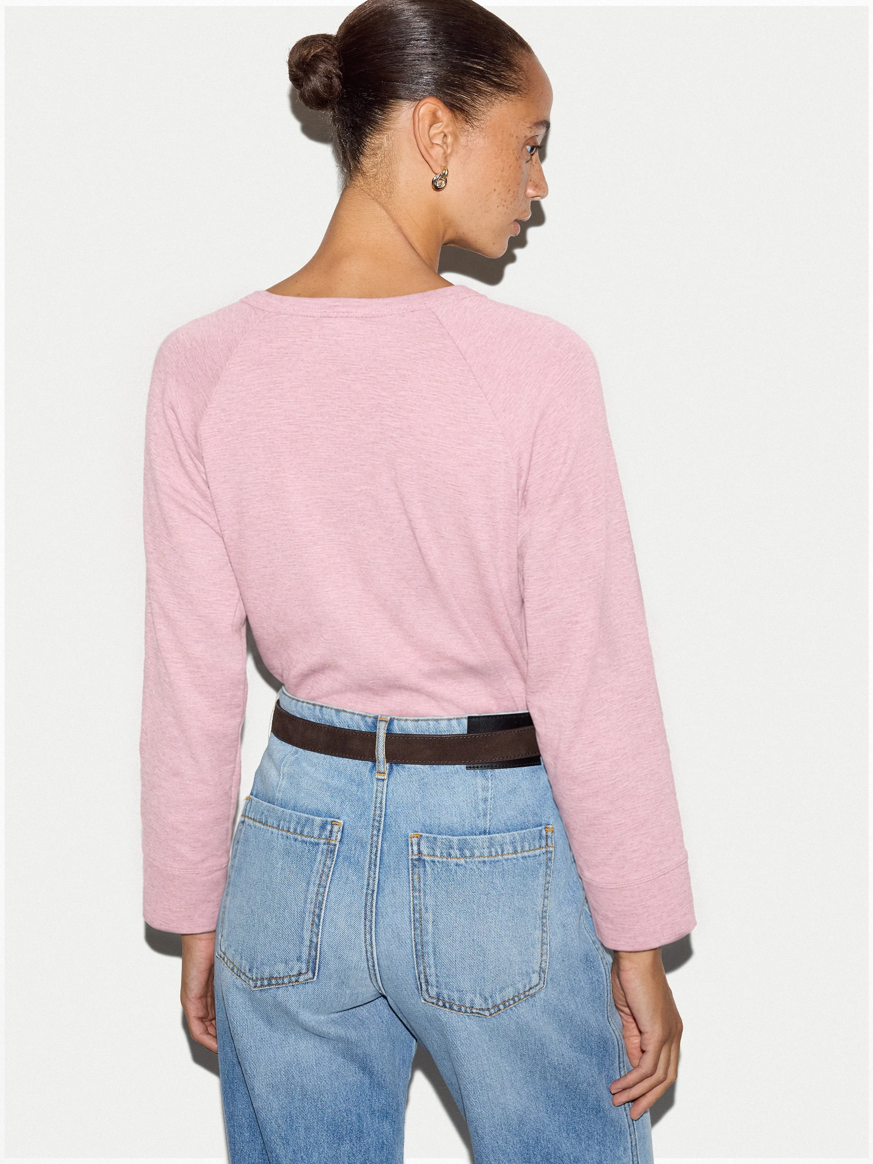 Cotton Luxe Raglan T-shirt | PASTEL PINK sold by Jigsaw product image thumbnail 4