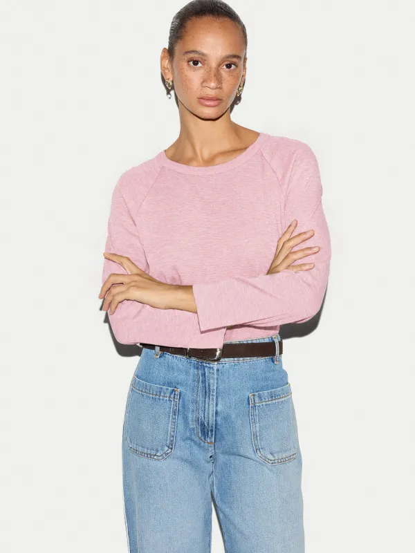 Cotton Luxe Raglan T-shirt | PASTEL PINK made by Jigsaw
