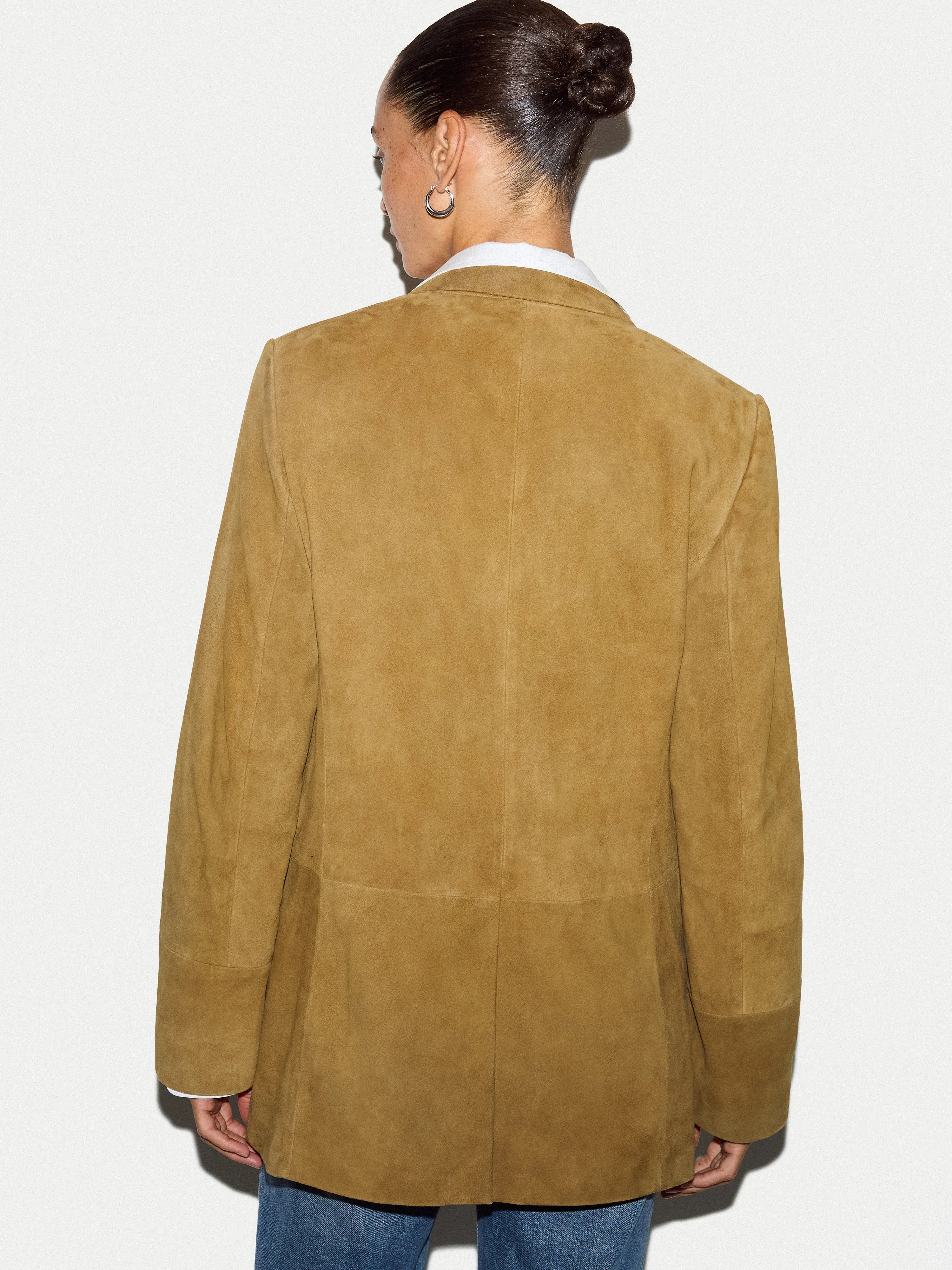 Suede Tailored Jacket | Green sold by Jigsaw product image thumbnail 5