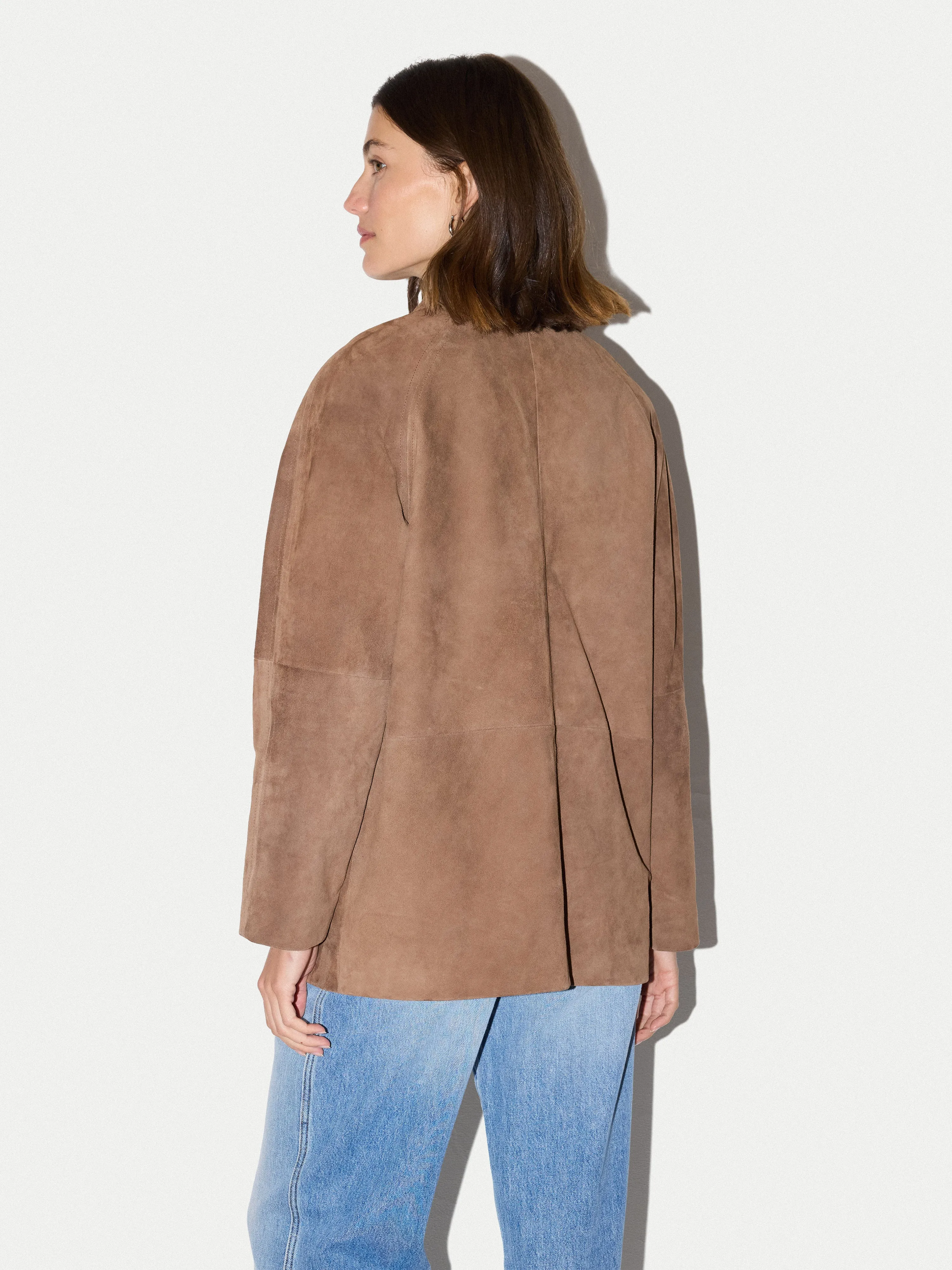 Suede Raglan Sleeve Jacket | Light Brown sold by Jigsaw product image thumbnail 5