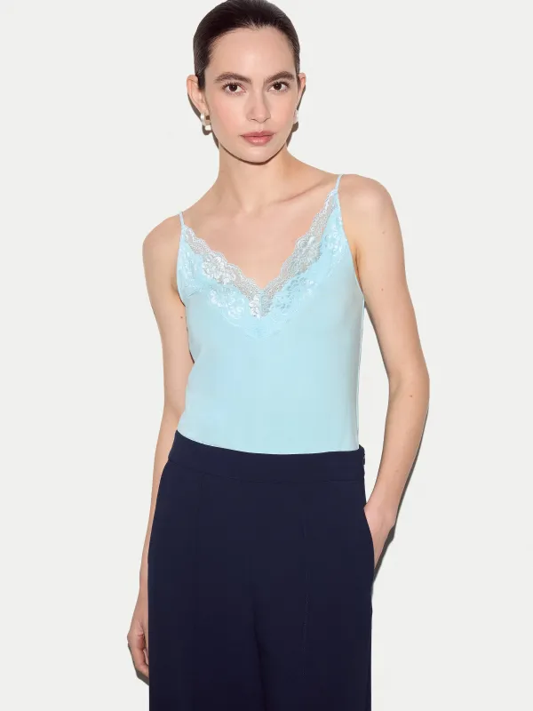Modal Lace Cami | Aquamarine made by Jigsaw