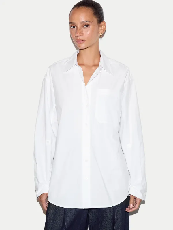 Oversized Cotton Shirt | White made by Jigsaw