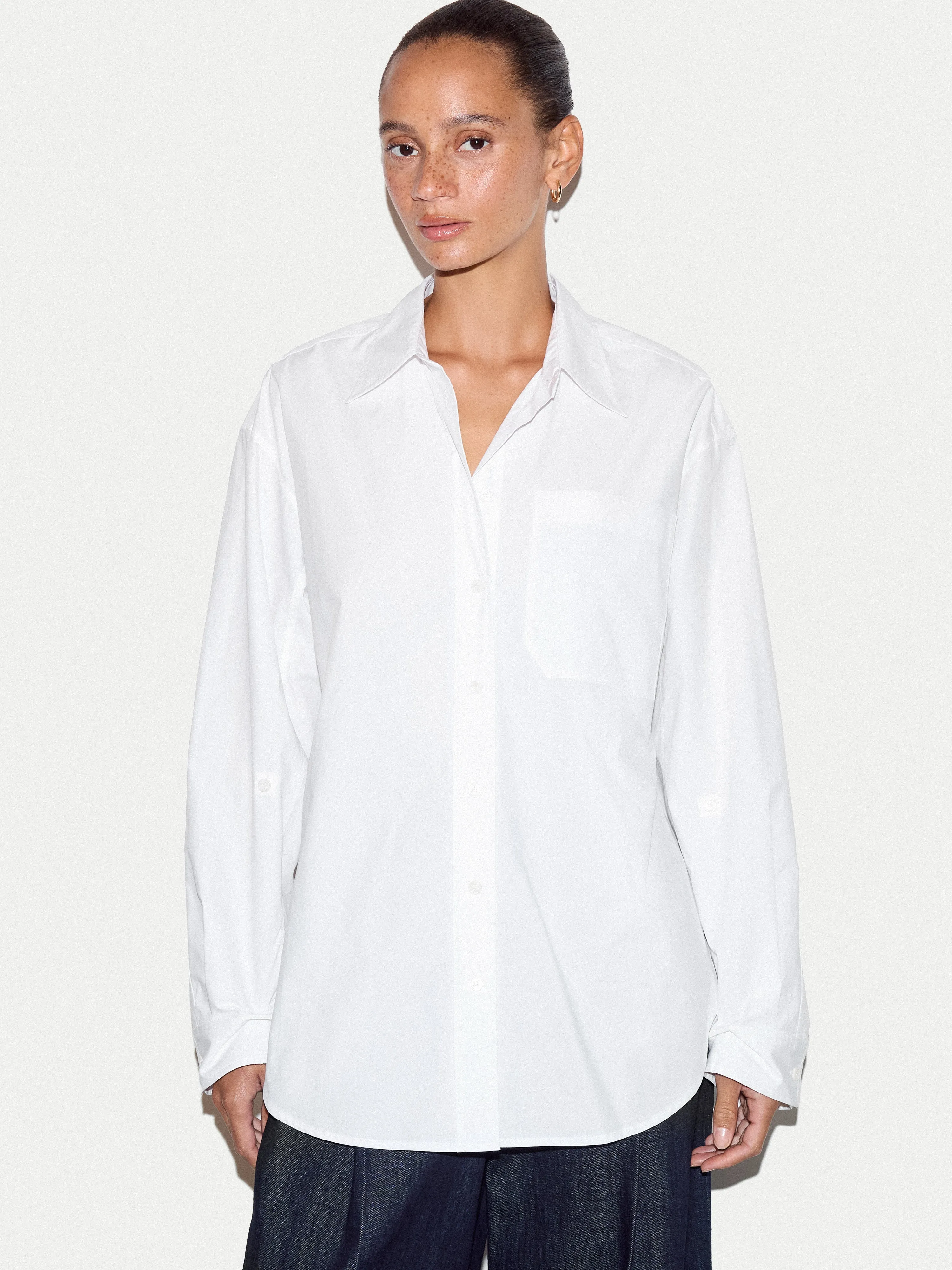Oversized Cotton Shirt | White sold by Jigsaw