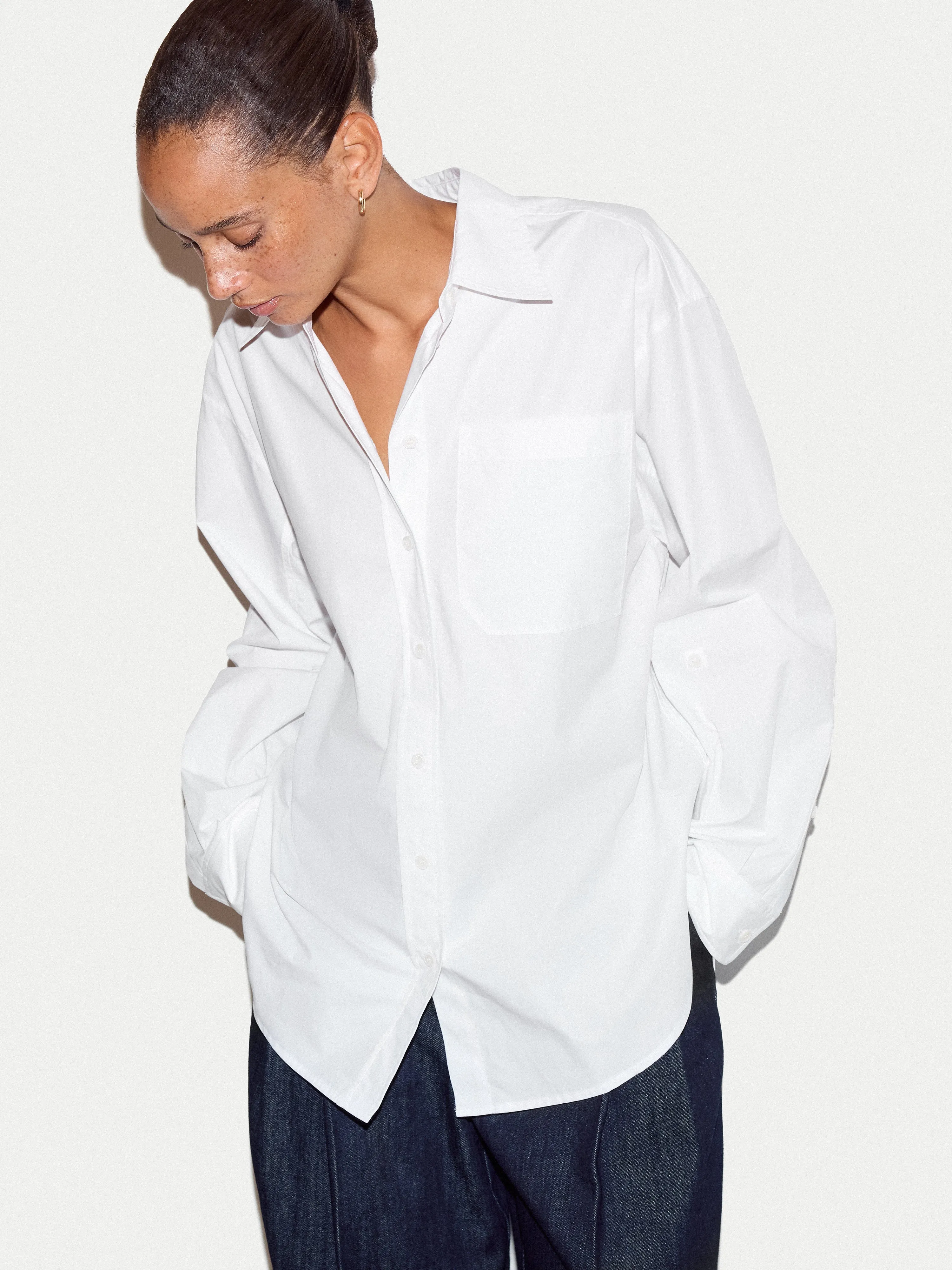 Oversized Cotton Shirt | White sold by Jigsaw product image thumbnail 2