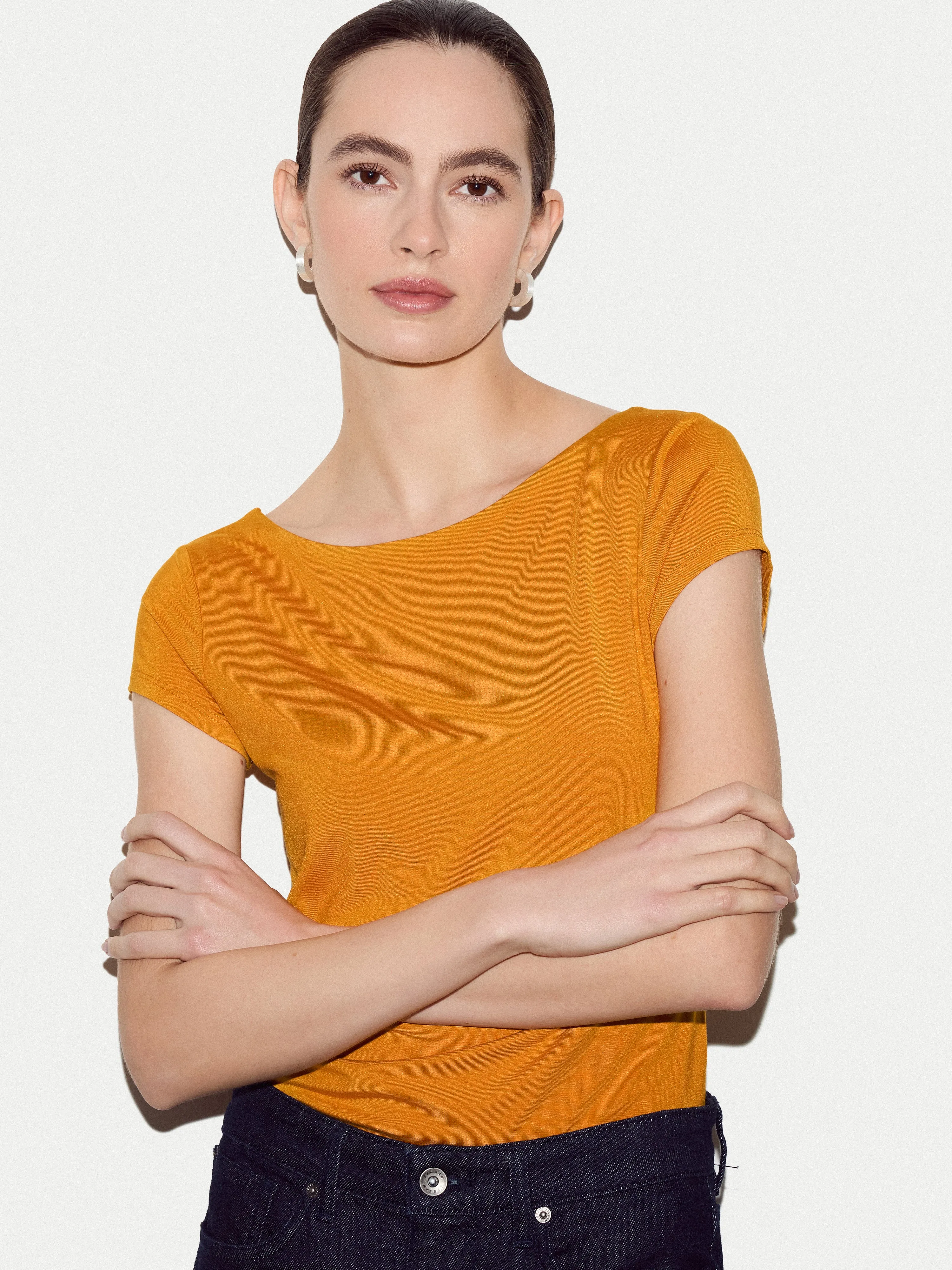 Modal Jersey Top | Orange sold by Jigsaw product image thumbnail 2