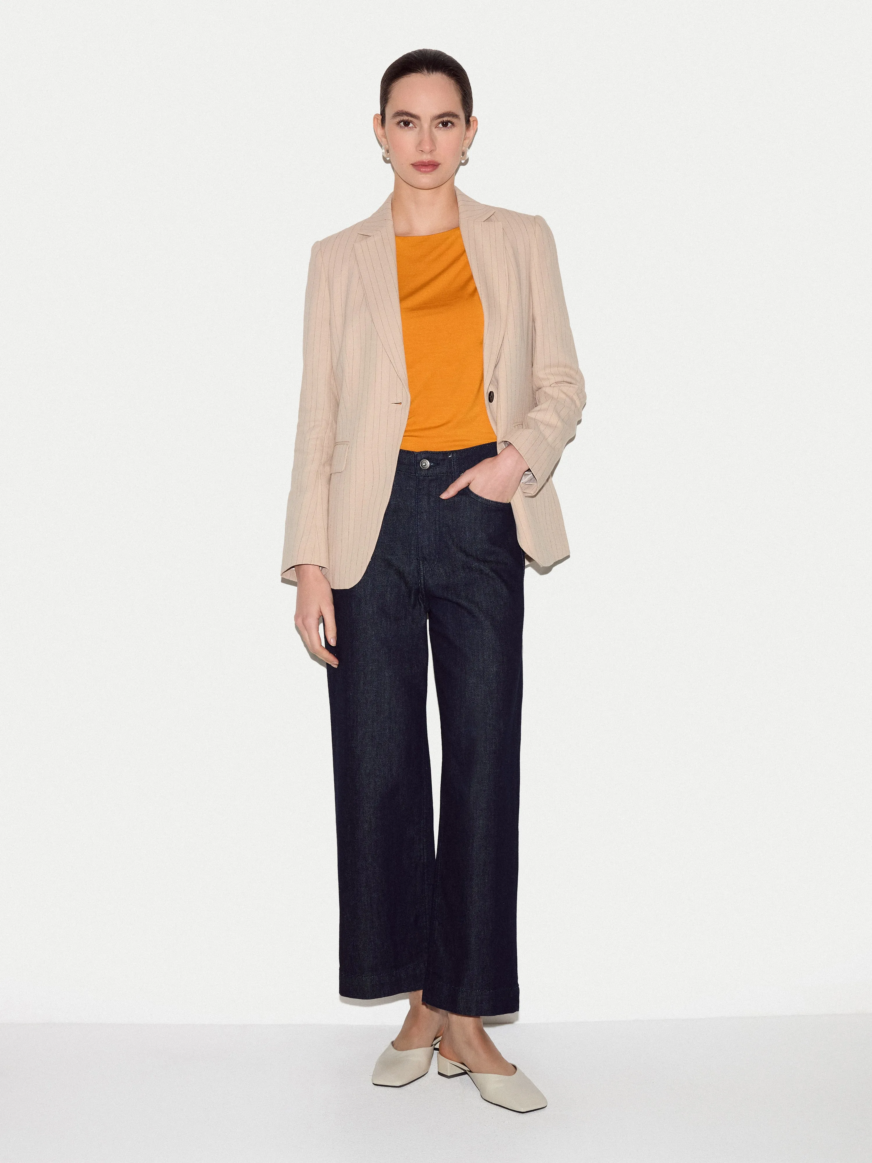 Modal Jersey Top | Orange sold by Jigsaw product image thumbnail 3