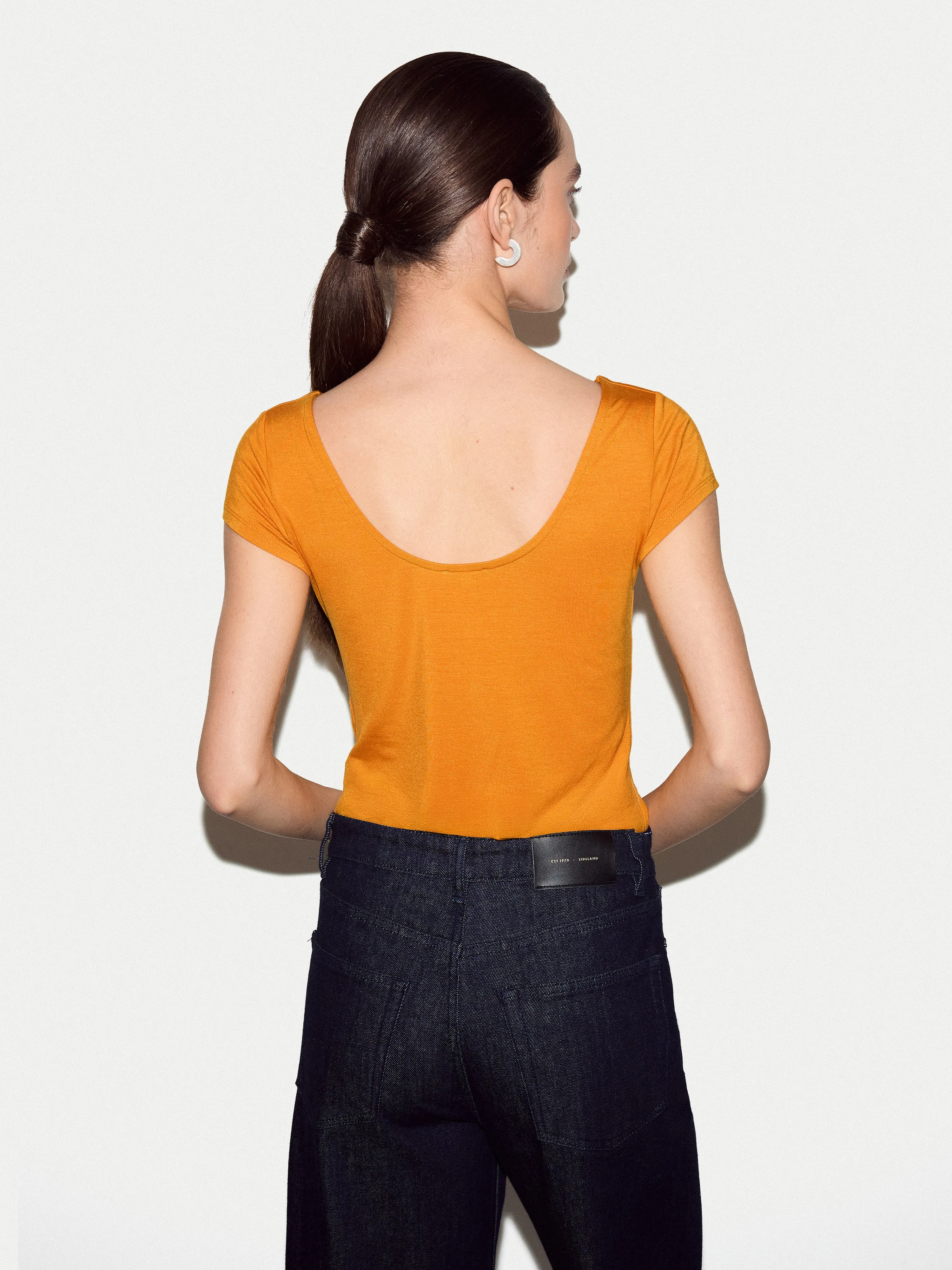 Modal Jersey Top | Orange sold by Jigsaw product image thumbnail 4