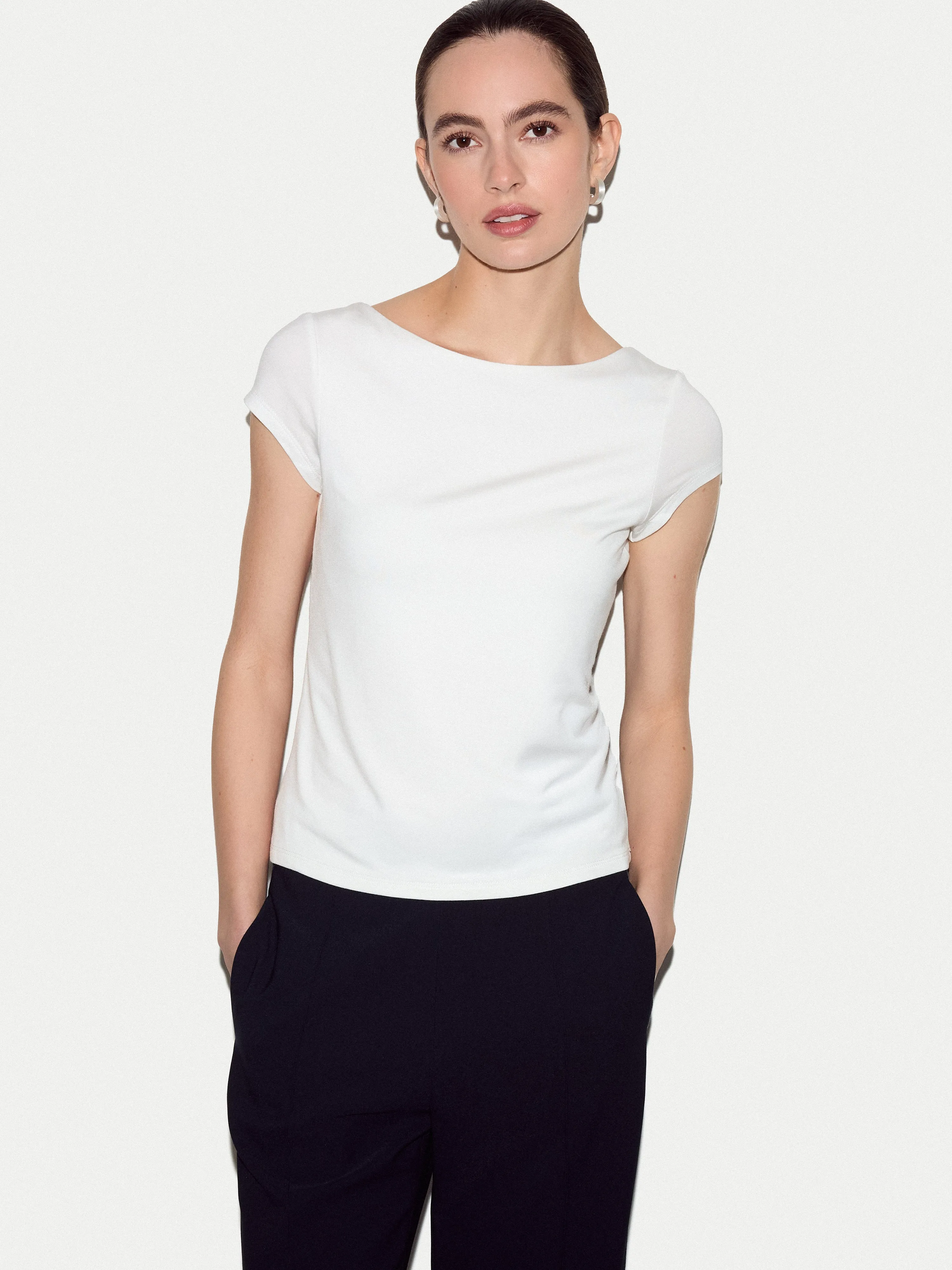 Modal Jersey Top | White sold by Jigsaw