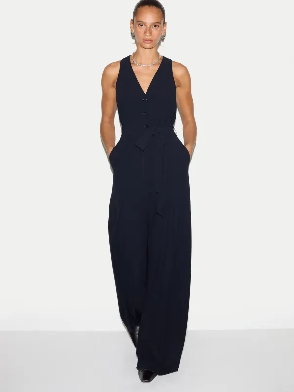 Sleeveless Tailored Jumpsuit | Navy made by Jigsaw