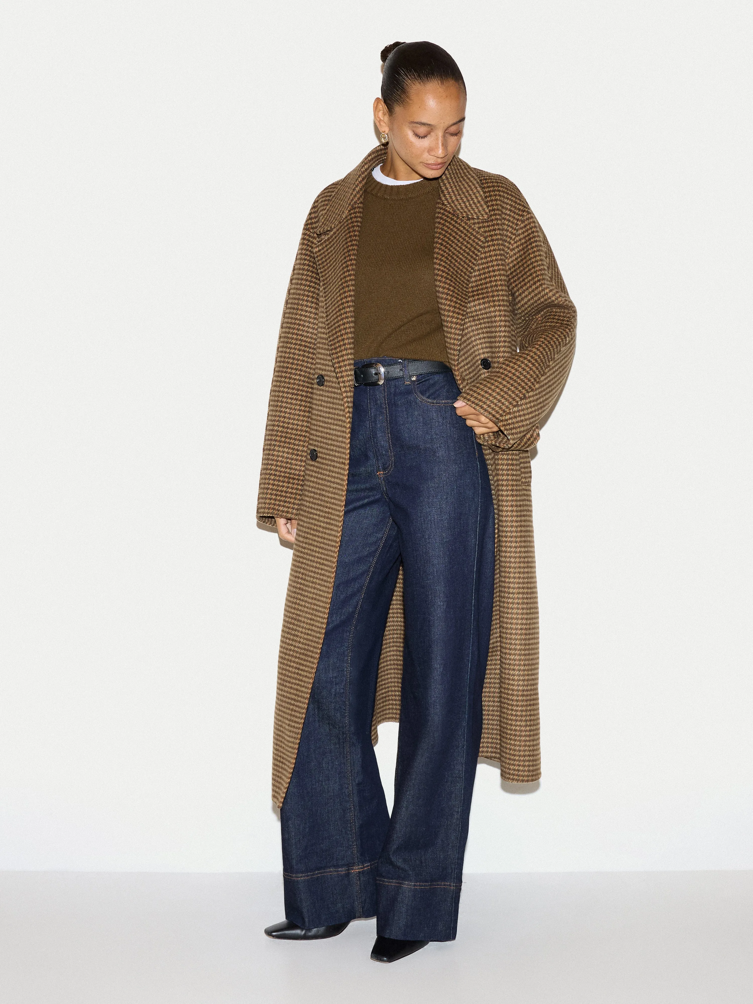 Wool Cashmere Saddle Jumper | Khaki sold by Jigsaw product image thumbnail 2
