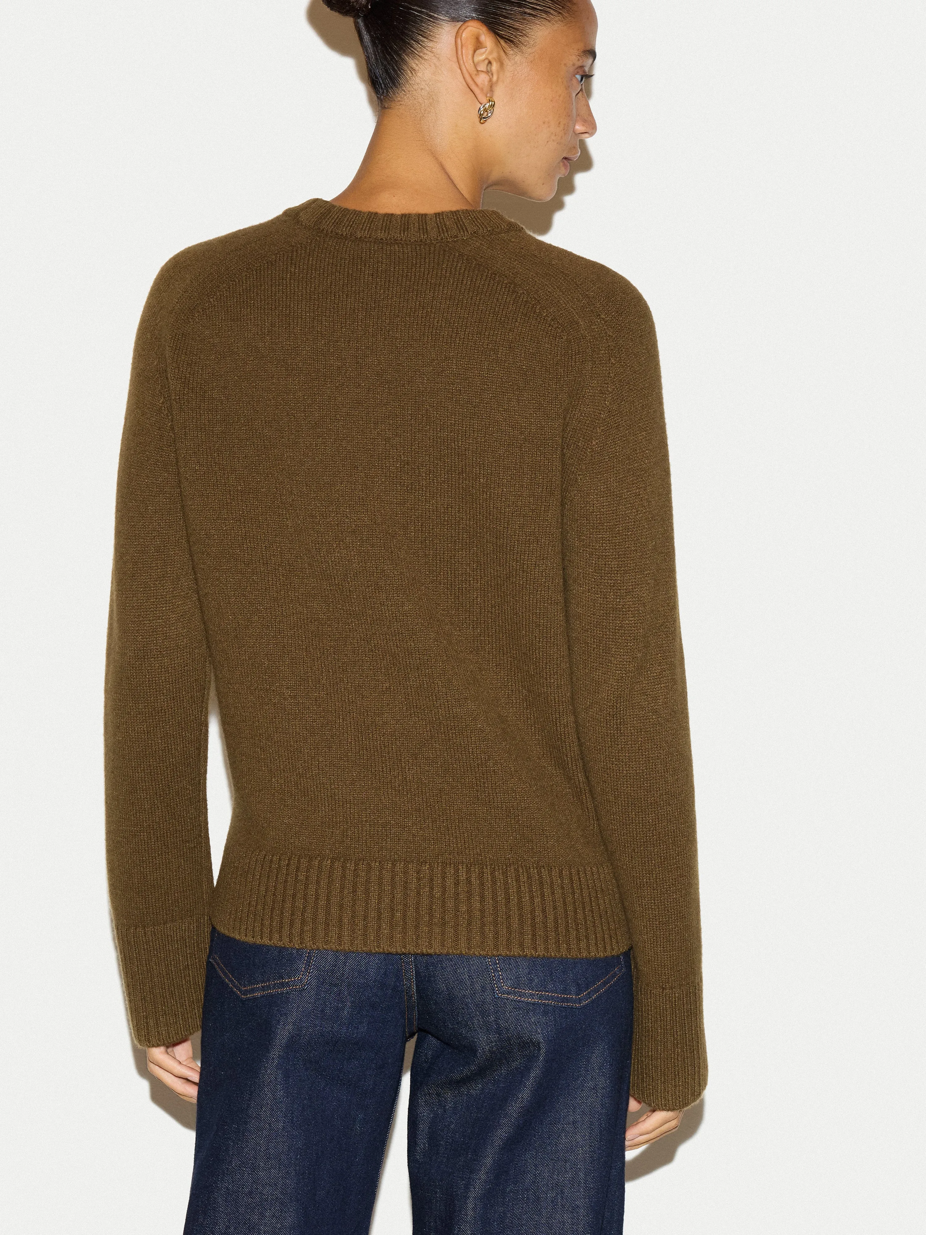 Wool Cashmere Saddle Jumper | Khaki sold by Jigsaw product image thumbnail 5