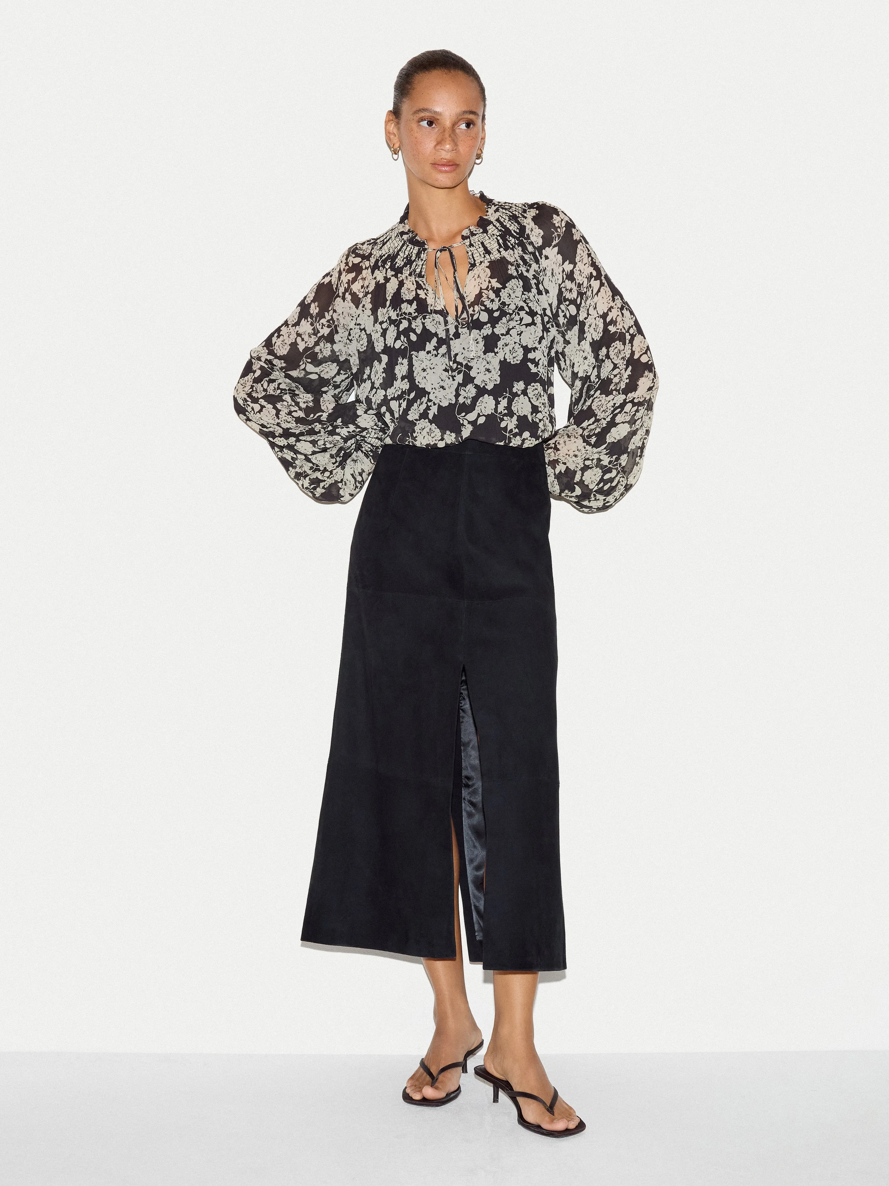Camellia Floral Top | Black sold by Jigsaw product image thumbnail 2