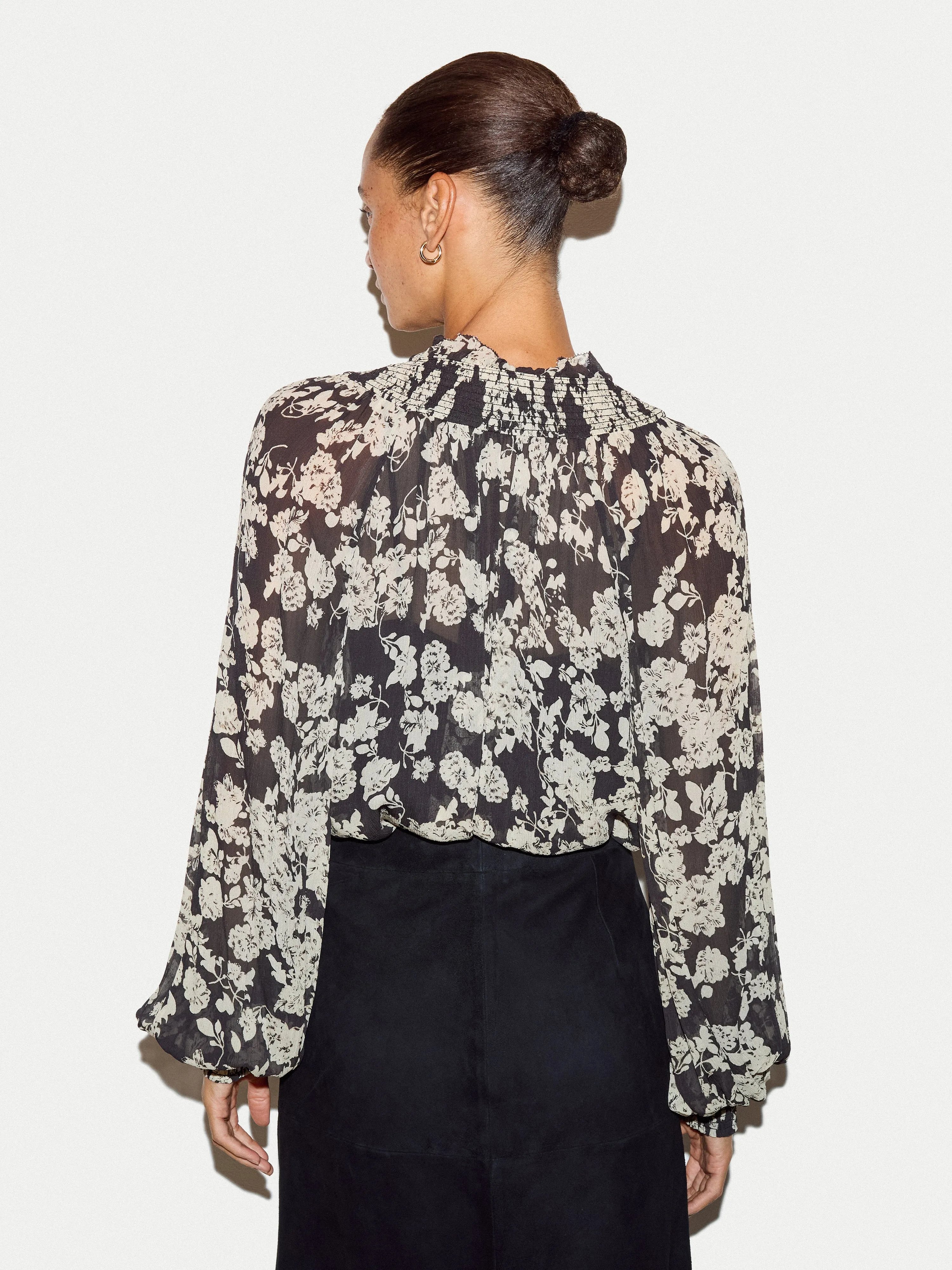 Camellia Floral Top | Black sold by Jigsaw product image thumbnail 4