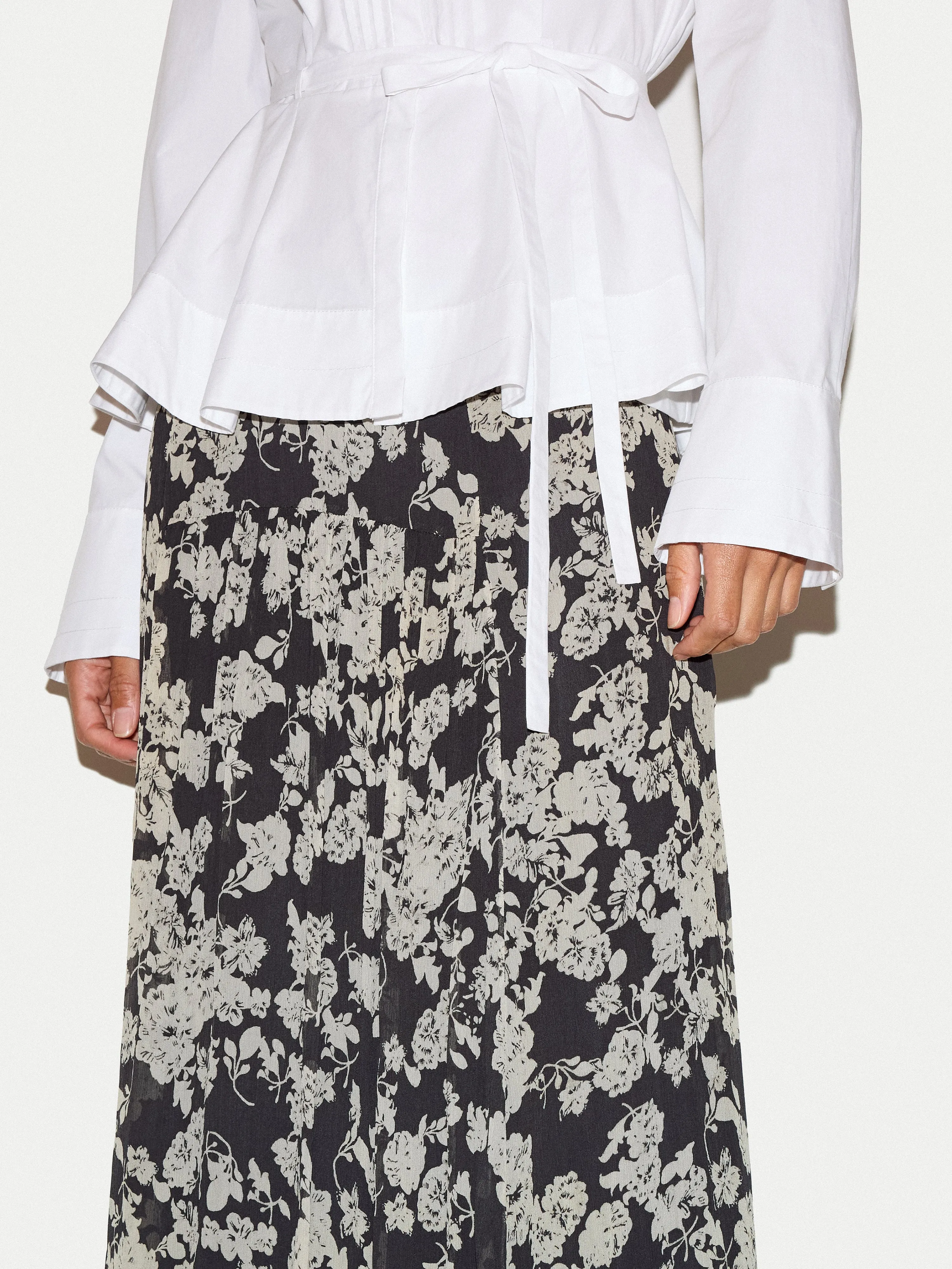 Camellia Floral Midi Skirt | Black sold by Jigsaw product image thumbnail 2