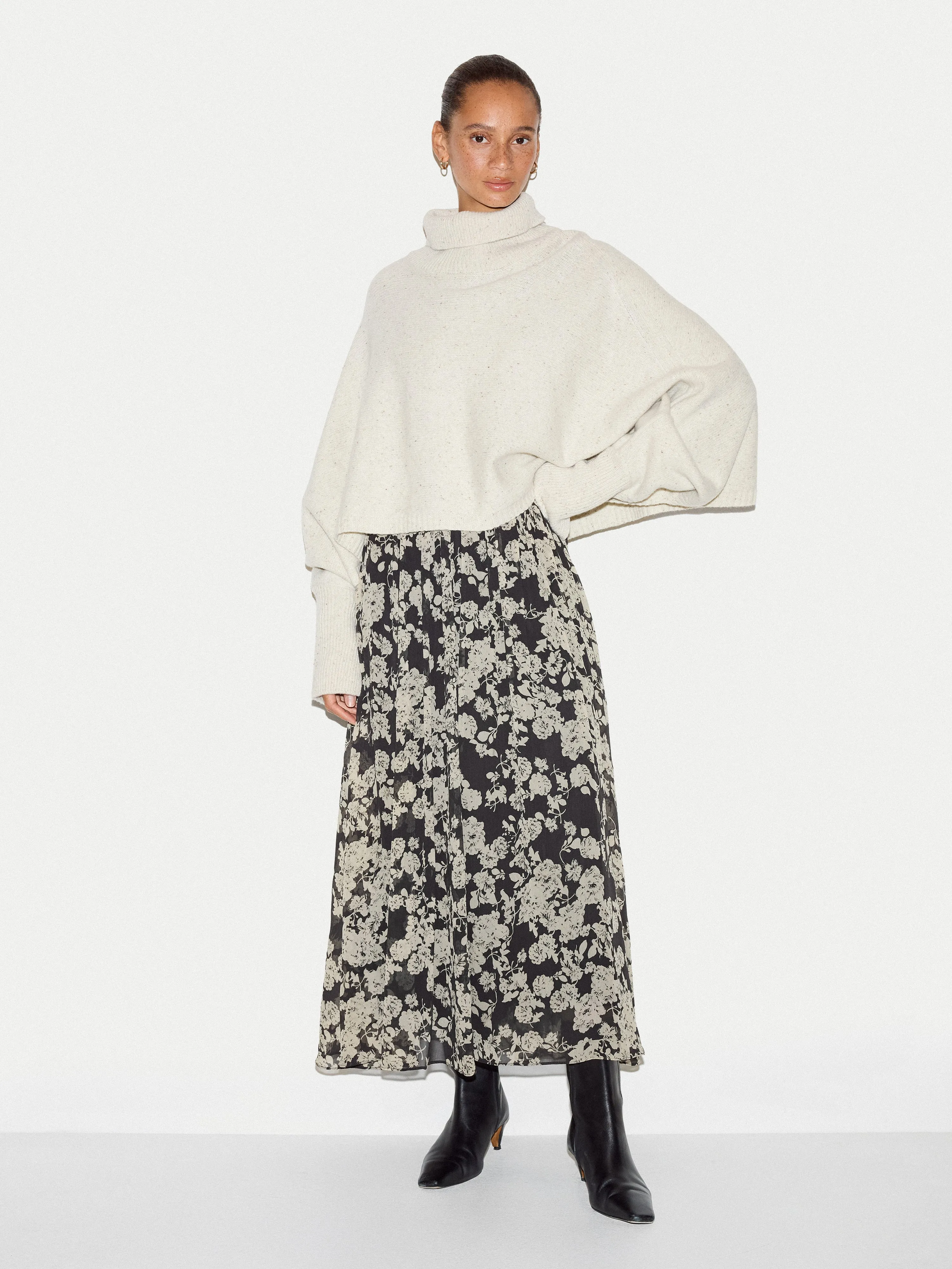Camellia Floral Midi Dress | Black sold by Jigsaw product image thumbnail 5