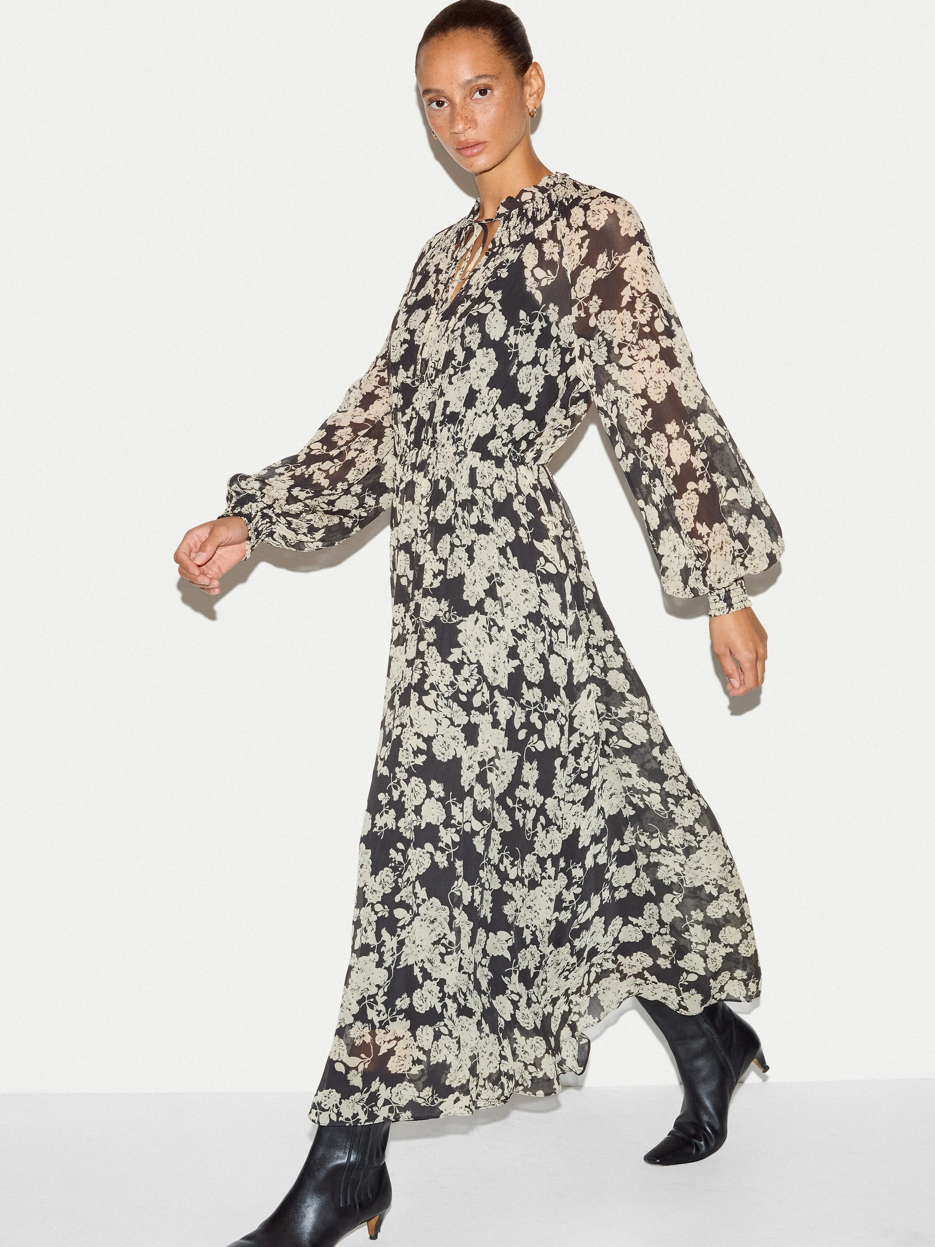 Camellia Floral Midi Dress | Black sold by Jigsaw product image thumbnail 2