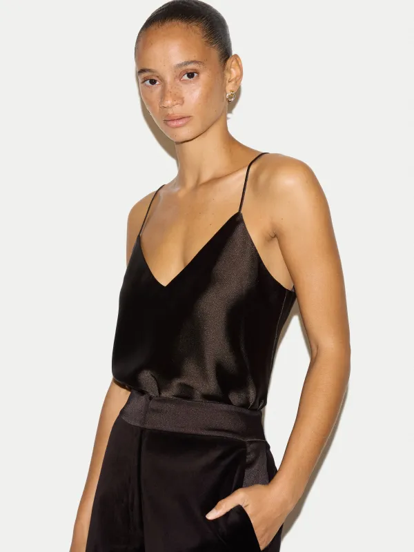 Satin Drape Cami | Brown made by Jigsaw