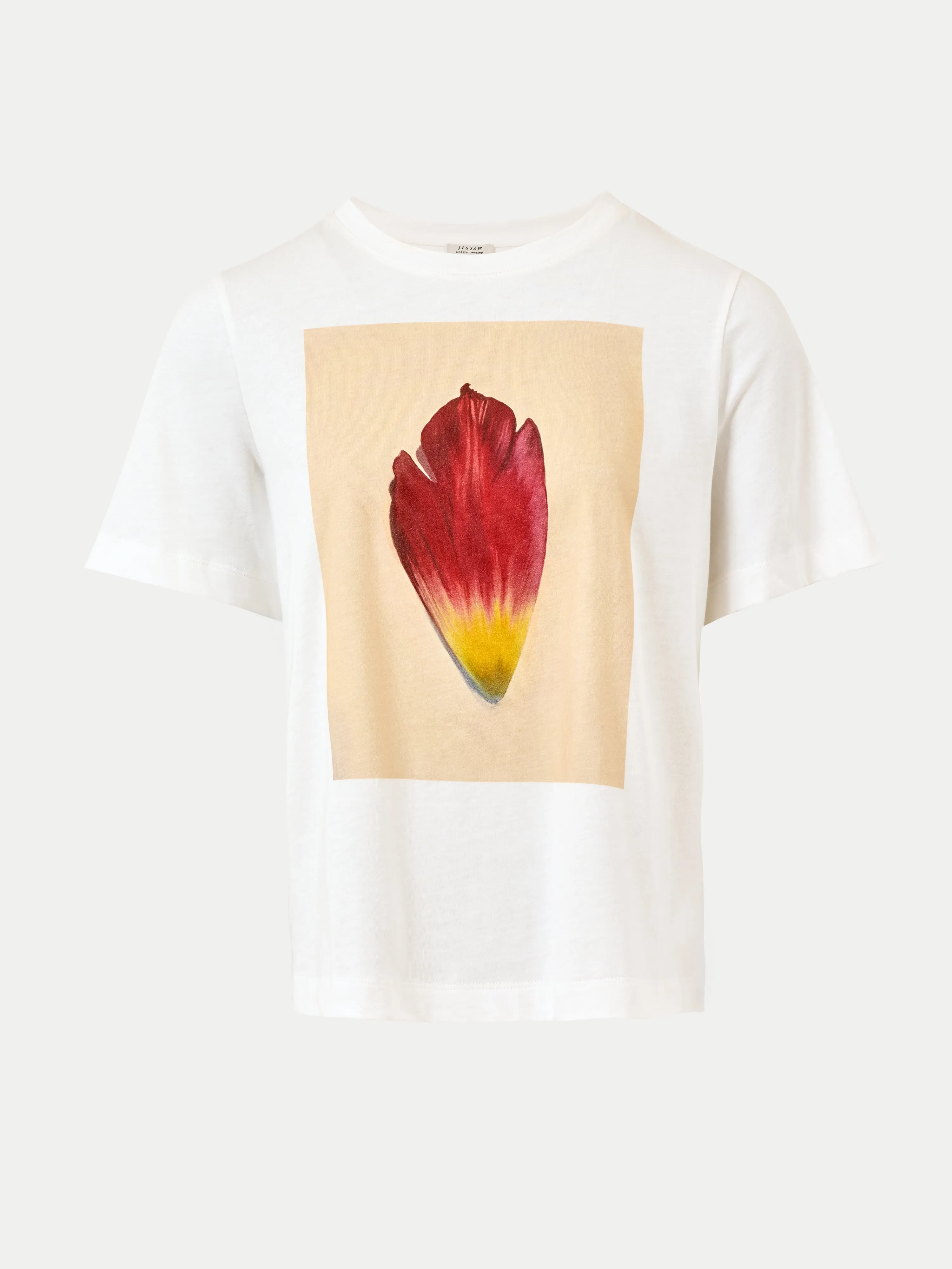 Petal Printed T-shirt | White sold by Jigsaw product image thumbnail 5