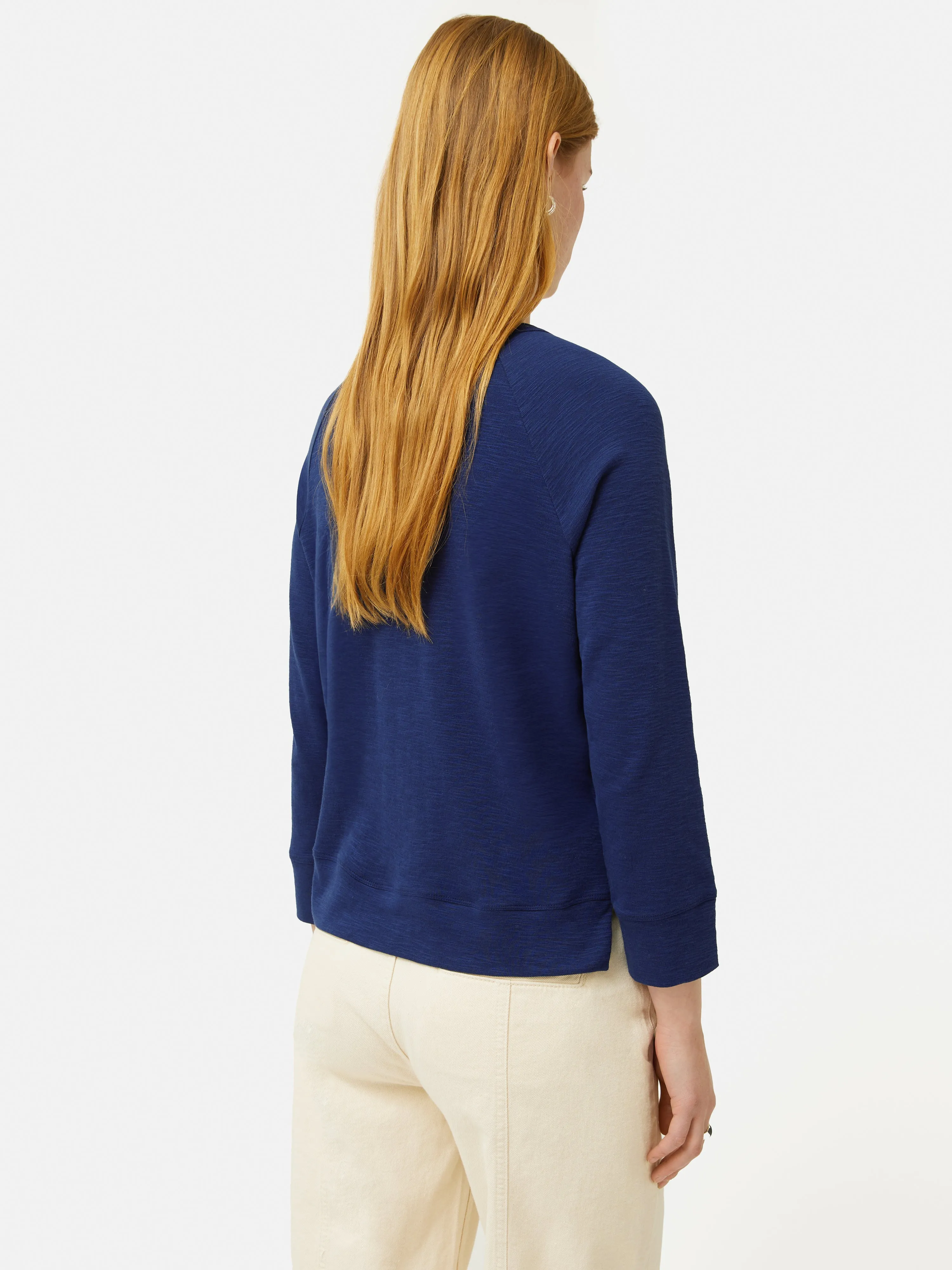 Cotton Luxe Raglan Tee | Navy sold by Jigsaw product image thumbnail 5