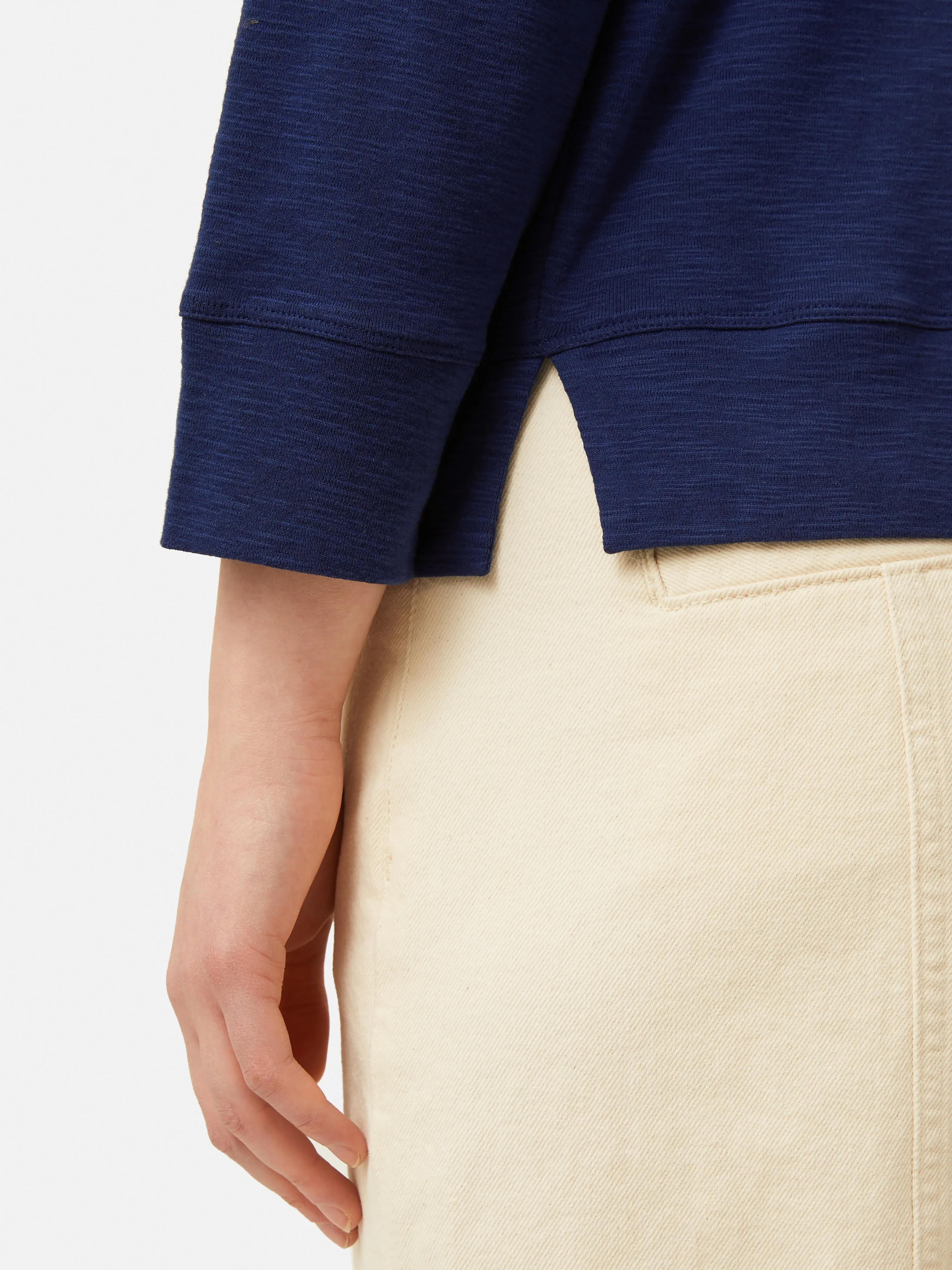 Cotton Luxe Raglan Tee | Navy sold by Jigsaw product image thumbnail 4