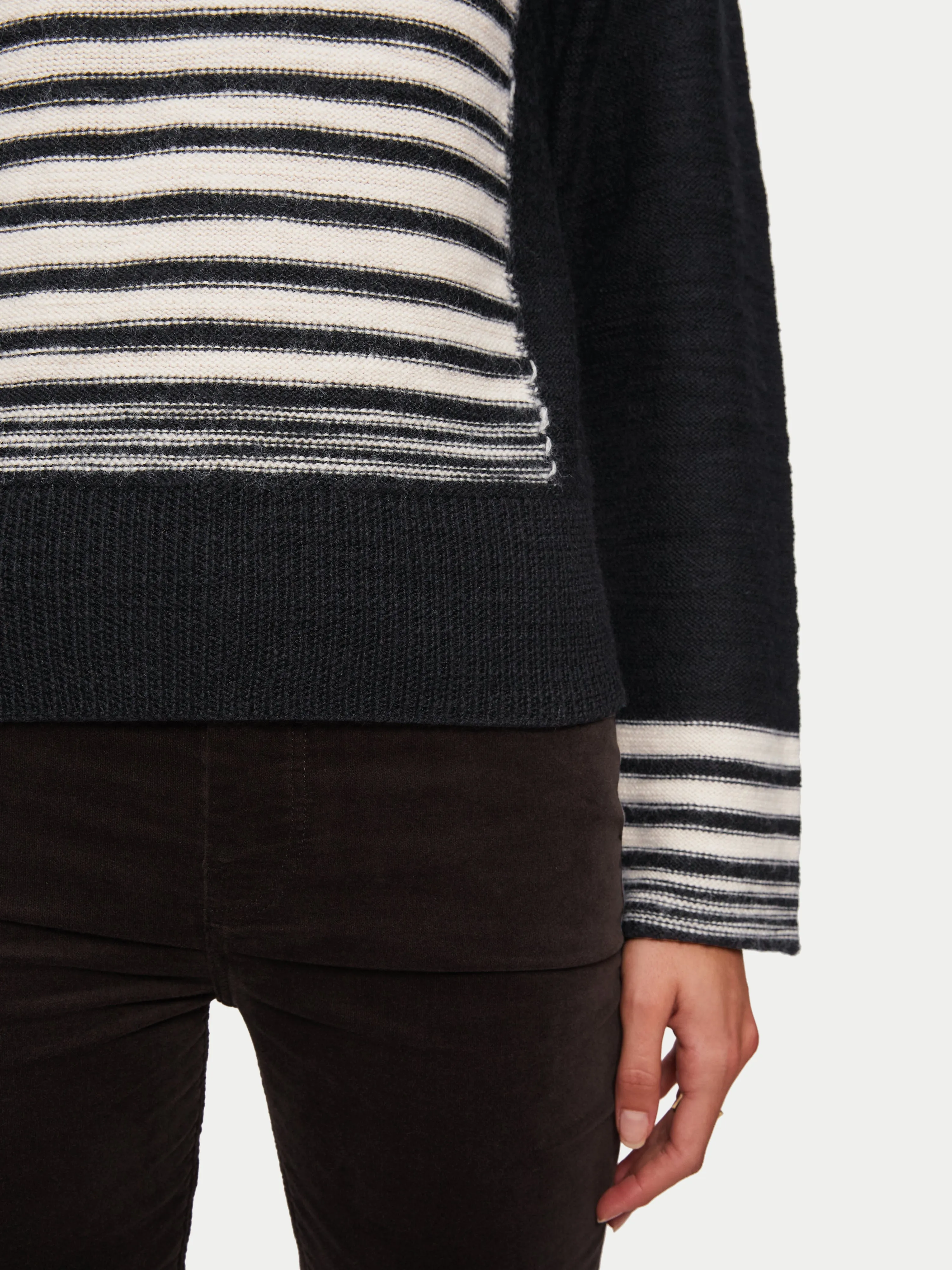 Rustic Stripe Jumper | Black sold by Jigsaw product image thumbnail 2
