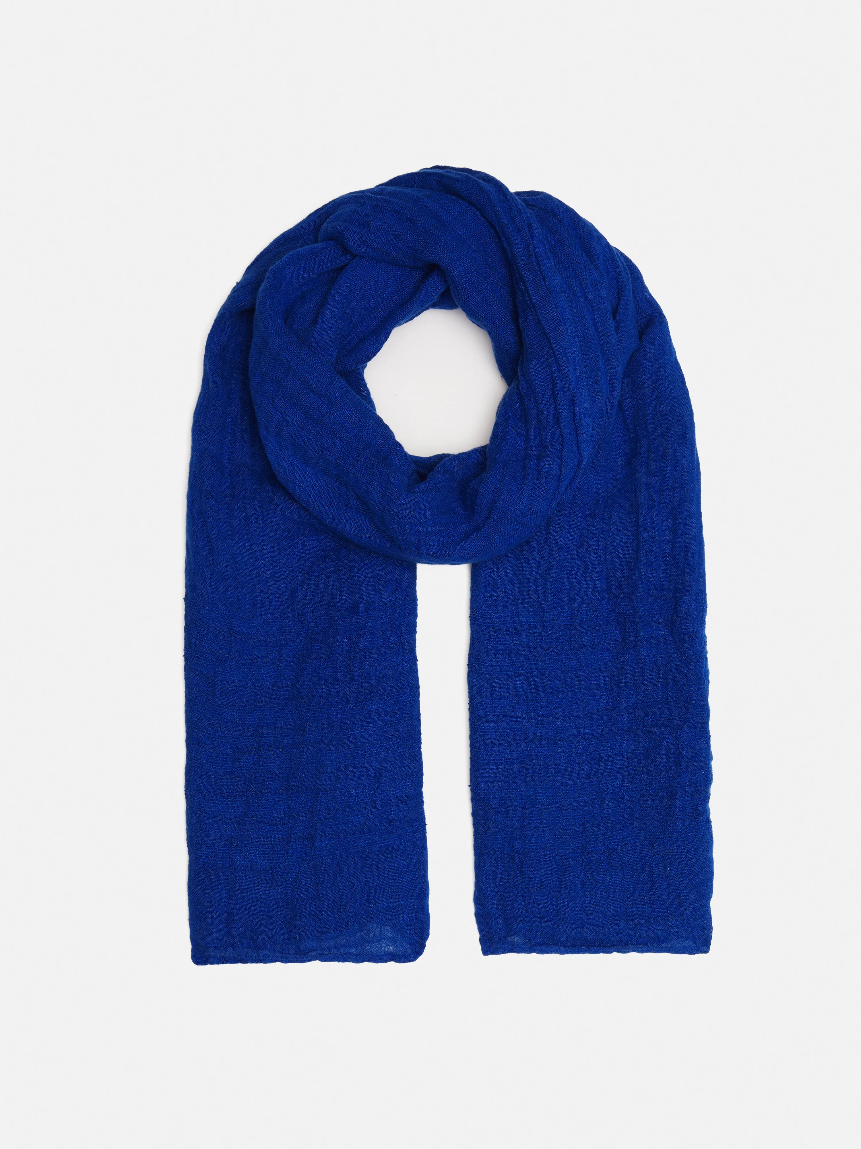 Linen Woven Scarf | Blue sold by Jigsaw