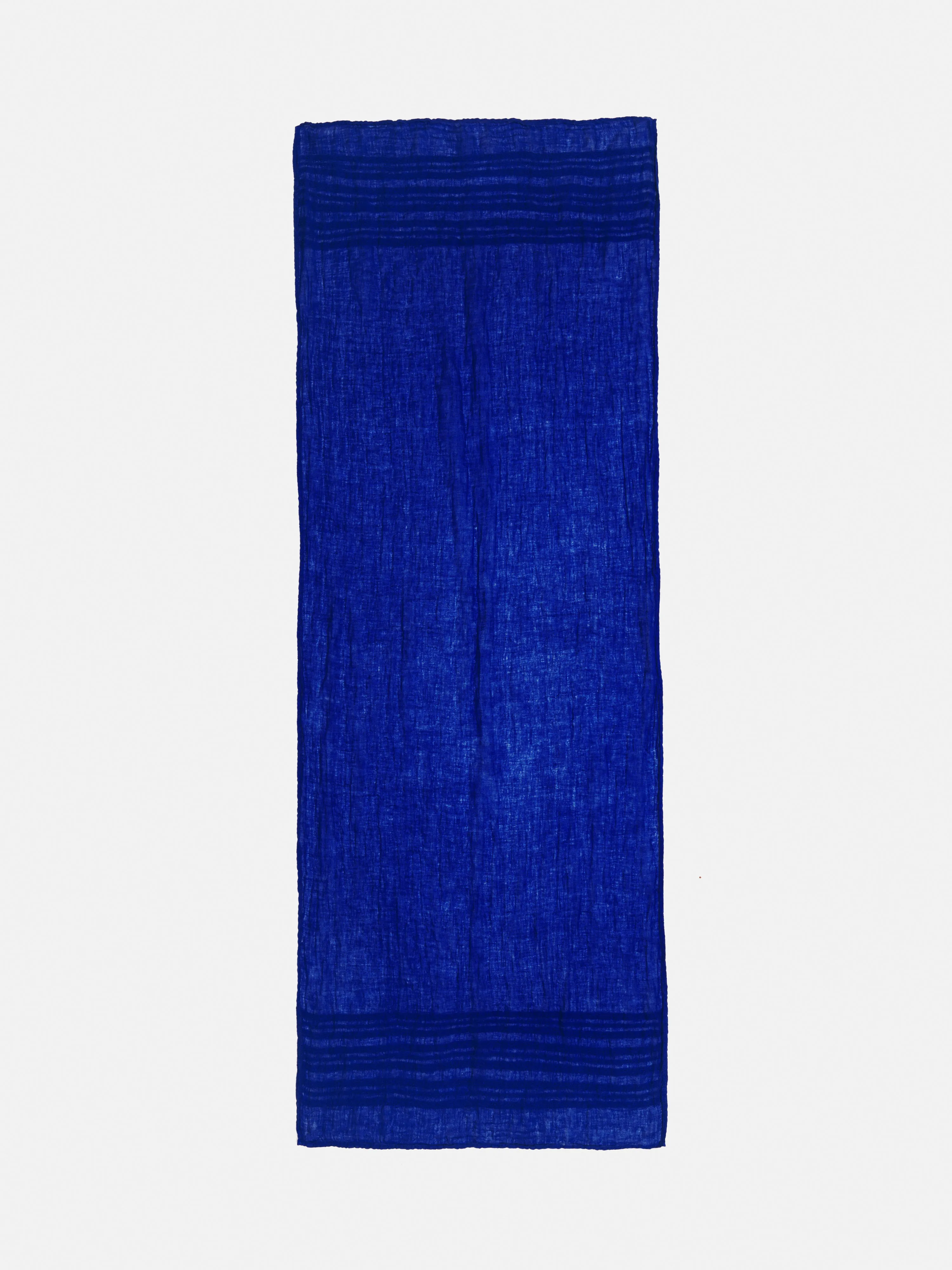 Linen Woven Scarf | Blue sold by Jigsaw product image thumbnail 4