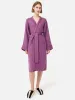 Herringbone Robe | Purple sold by Jigsaw