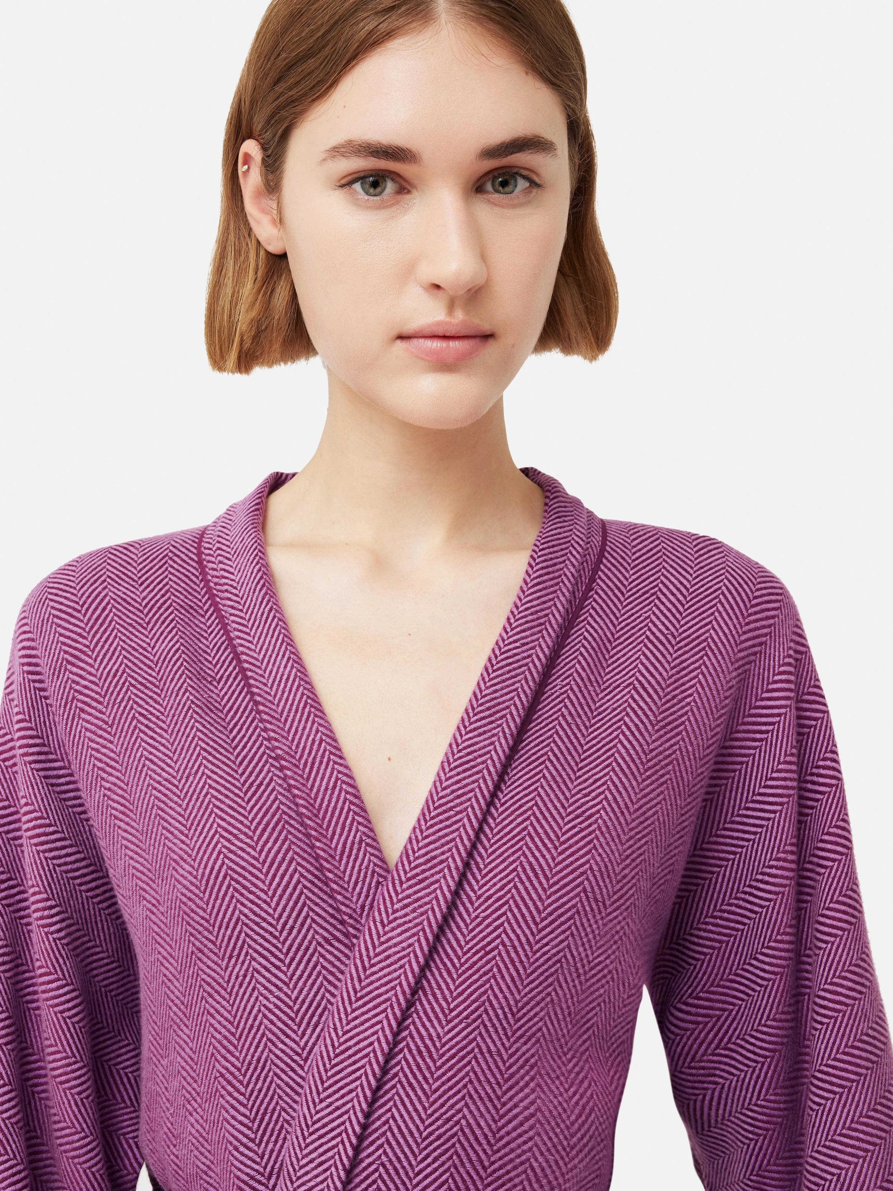 Herringbone Robe | Purple sold by Jigsaw product image thumbnail 2