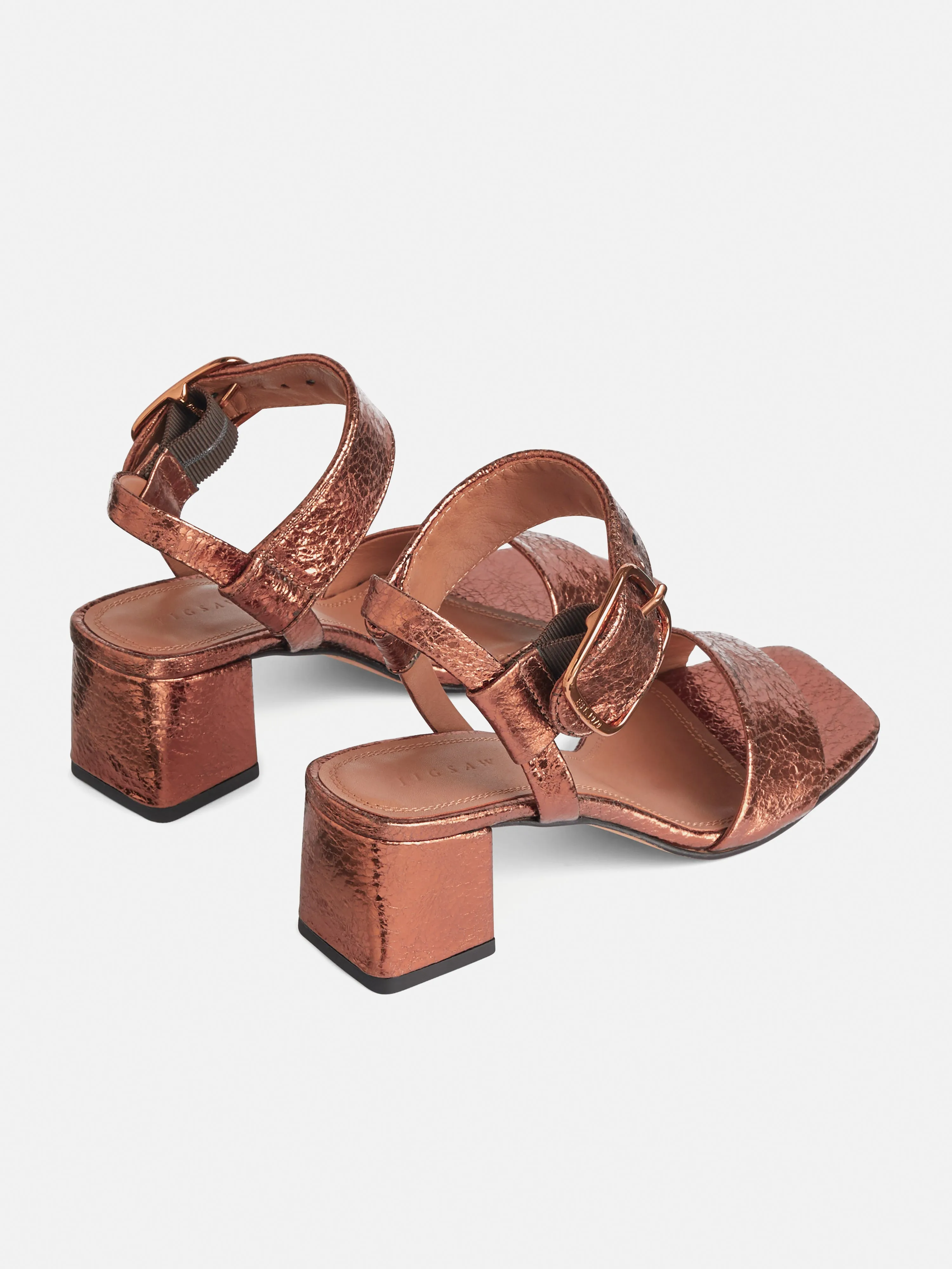 Maybell Metallic Heeled Sandal | Bronze sold by Jigsaw product image thumbnail 5