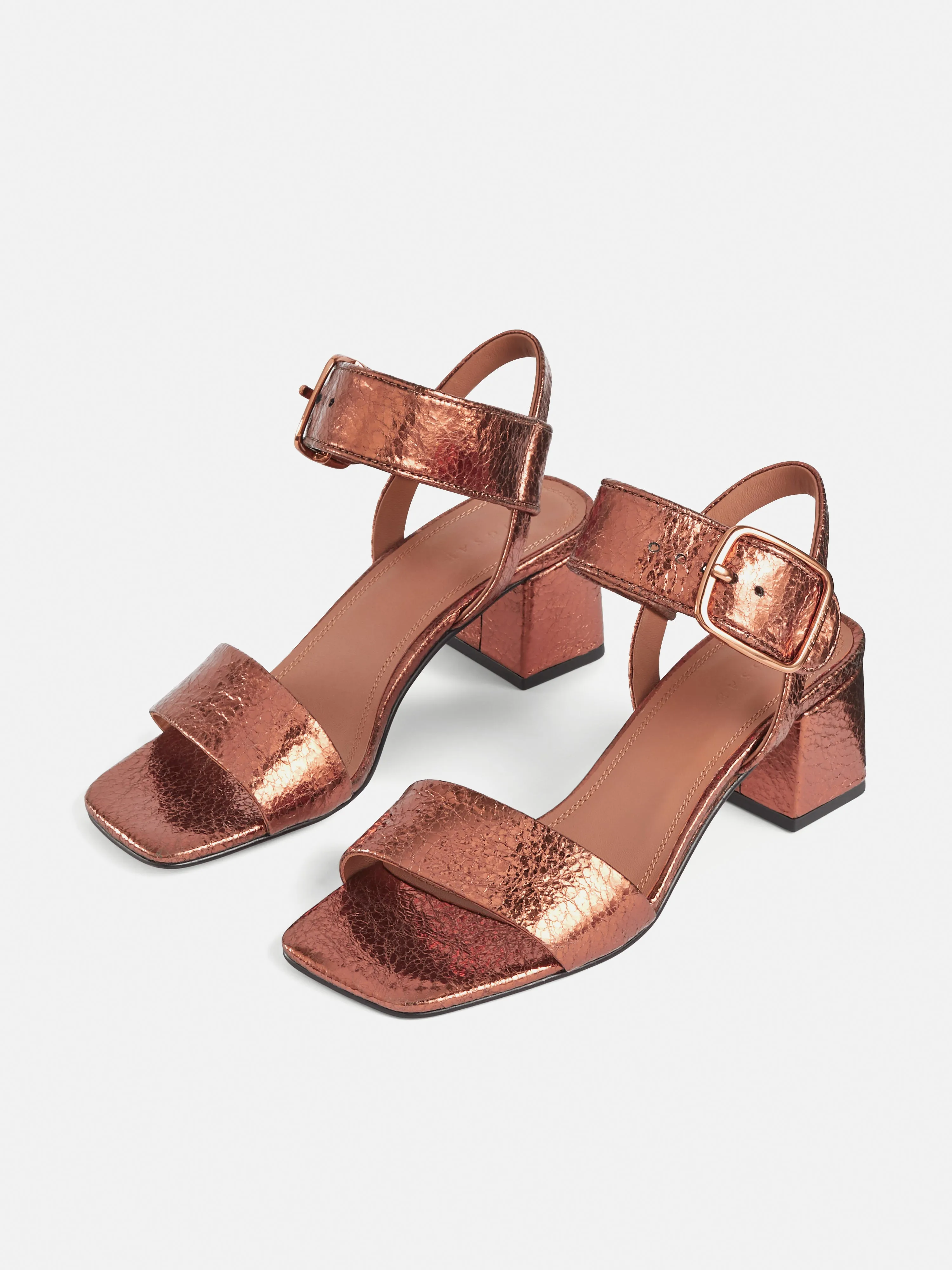 Maybell Metallic Heeled Sandal | Bronze sold by Jigsaw product image thumbnail 4