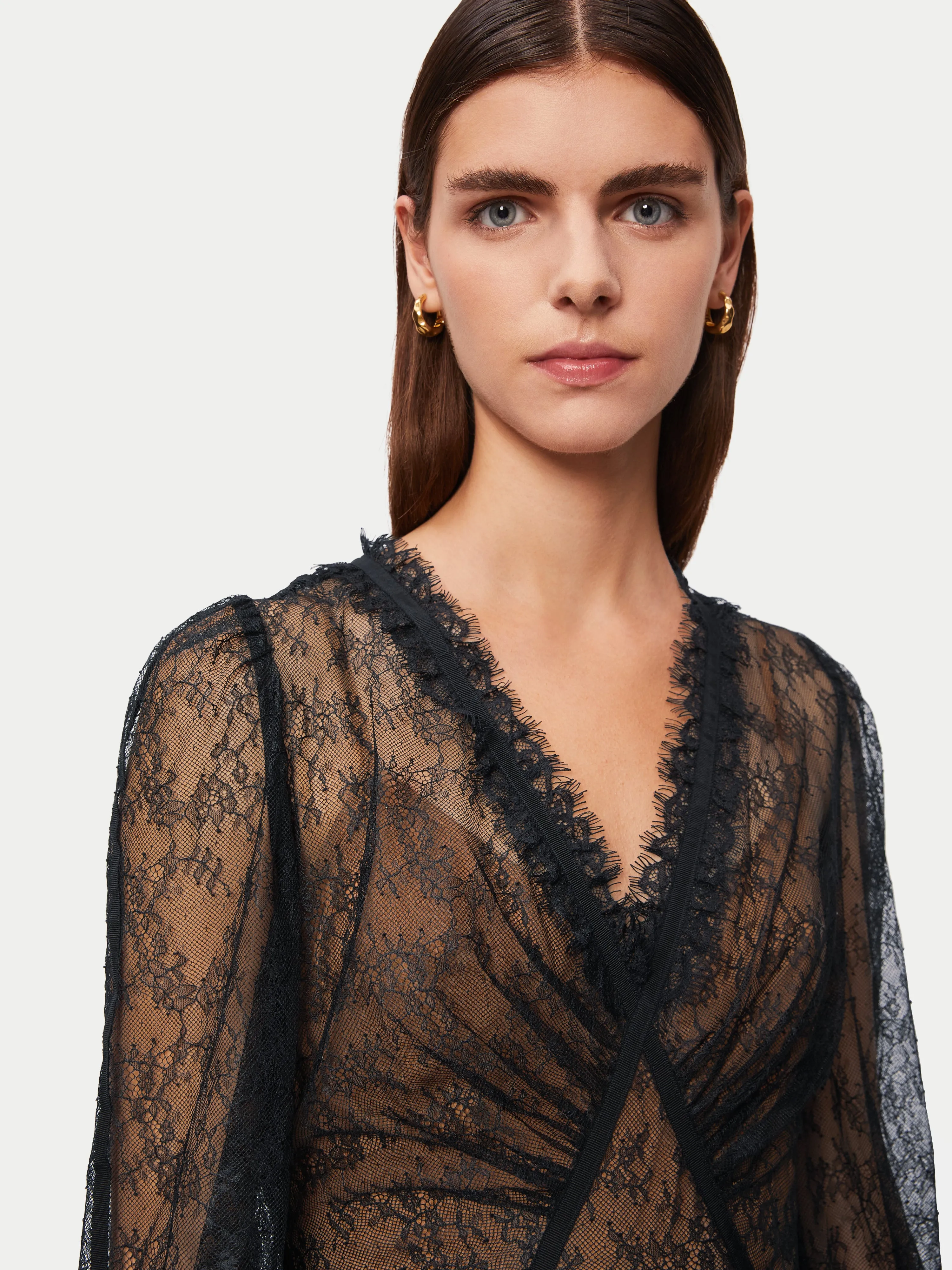 Scalloped Lace Dress | Black sold by Jigsaw product image thumbnail 2