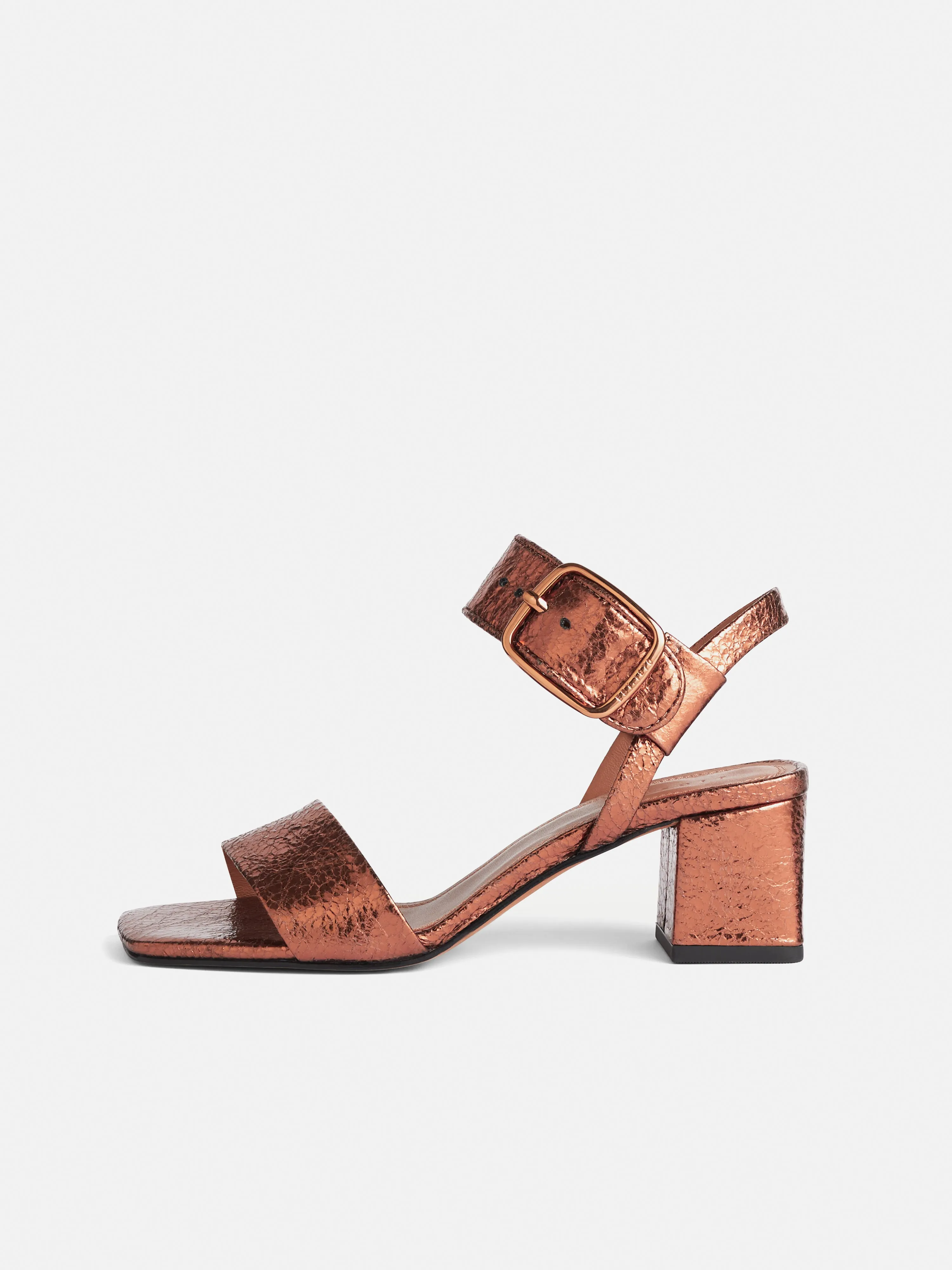 Maybell Metallic Heeled Sandal | Bronze sold by Jigsaw