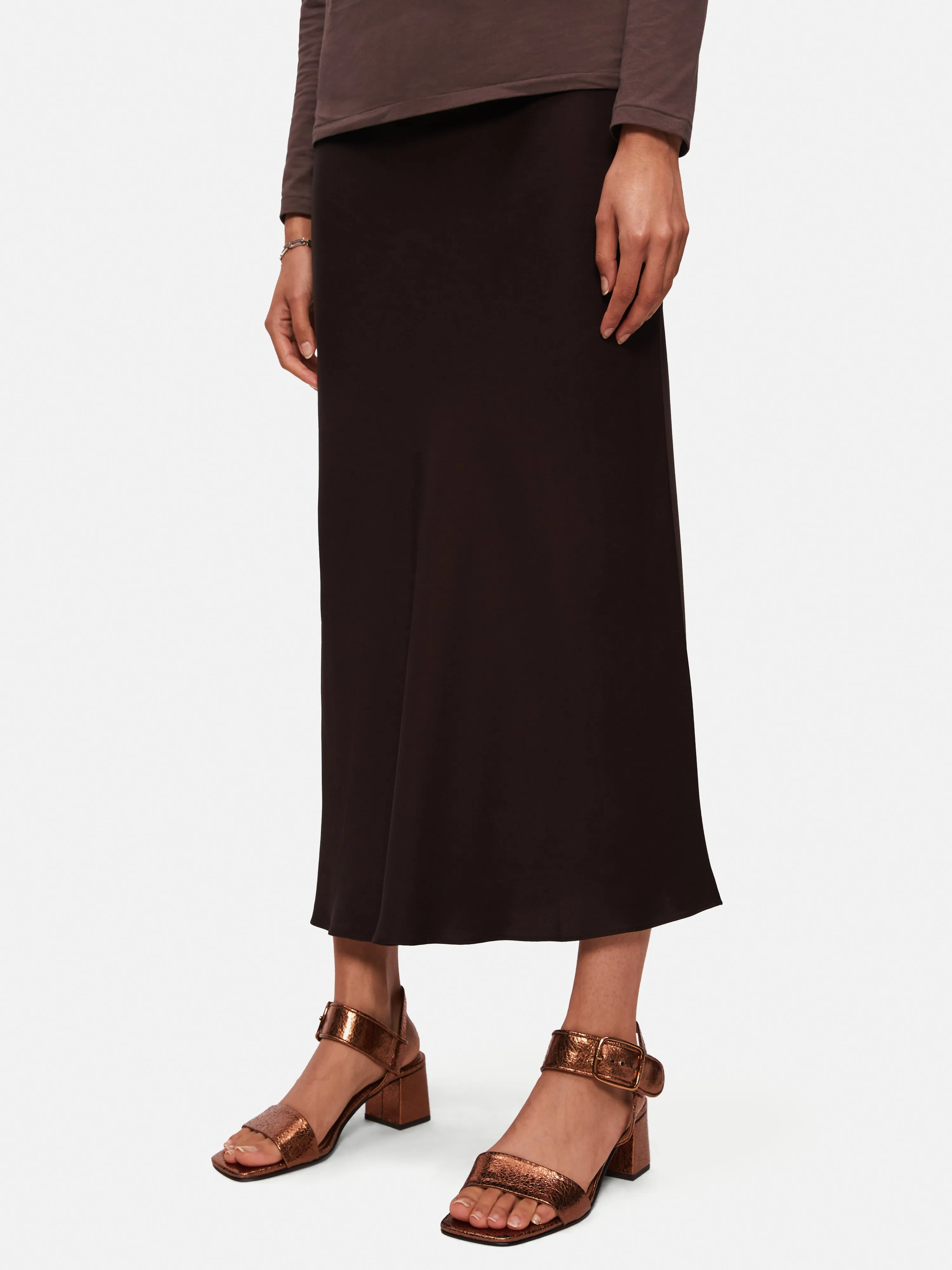 Maybell Metallic Heeled Sandal | Bronze sold by Jigsaw product image thumbnail 3