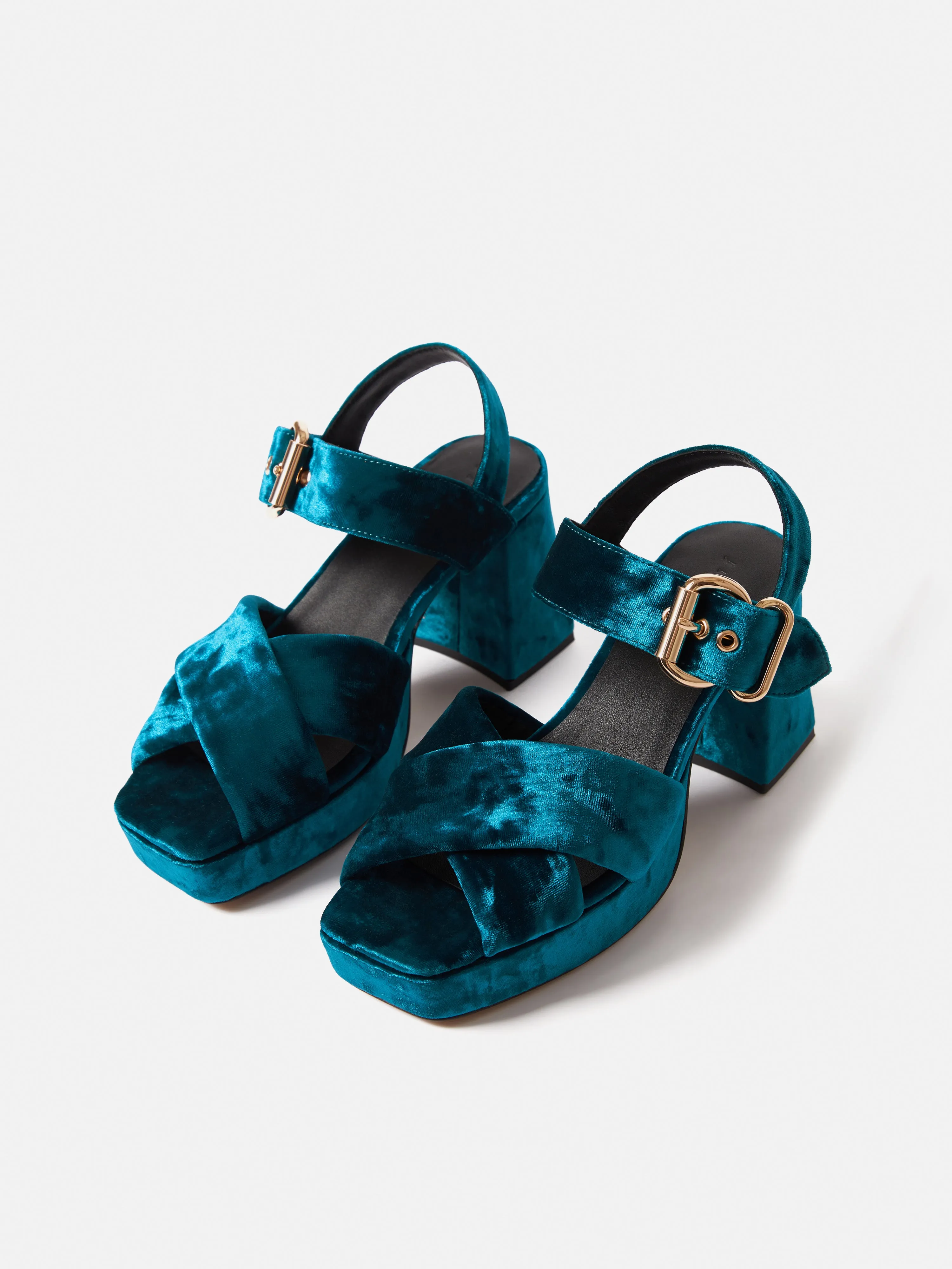 Savanna Platform Sandal | Teal sold by Jigsaw product image thumbnail 4