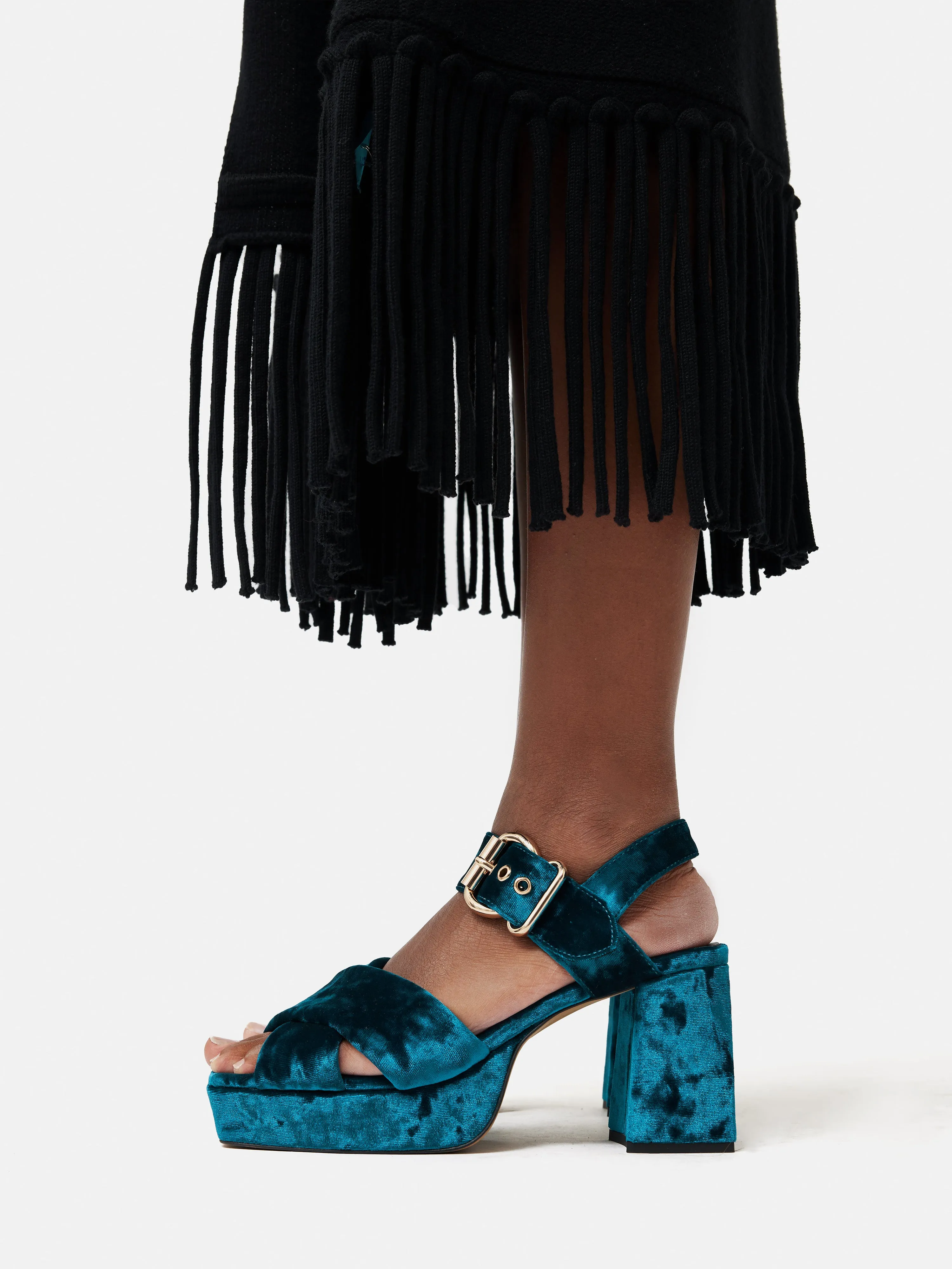 Savanna Platform Sandal | Teal sold by Jigsaw product image thumbnail 2