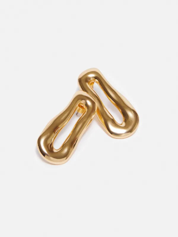 Organic Loop Earrings | Gold sold by Jigsaw